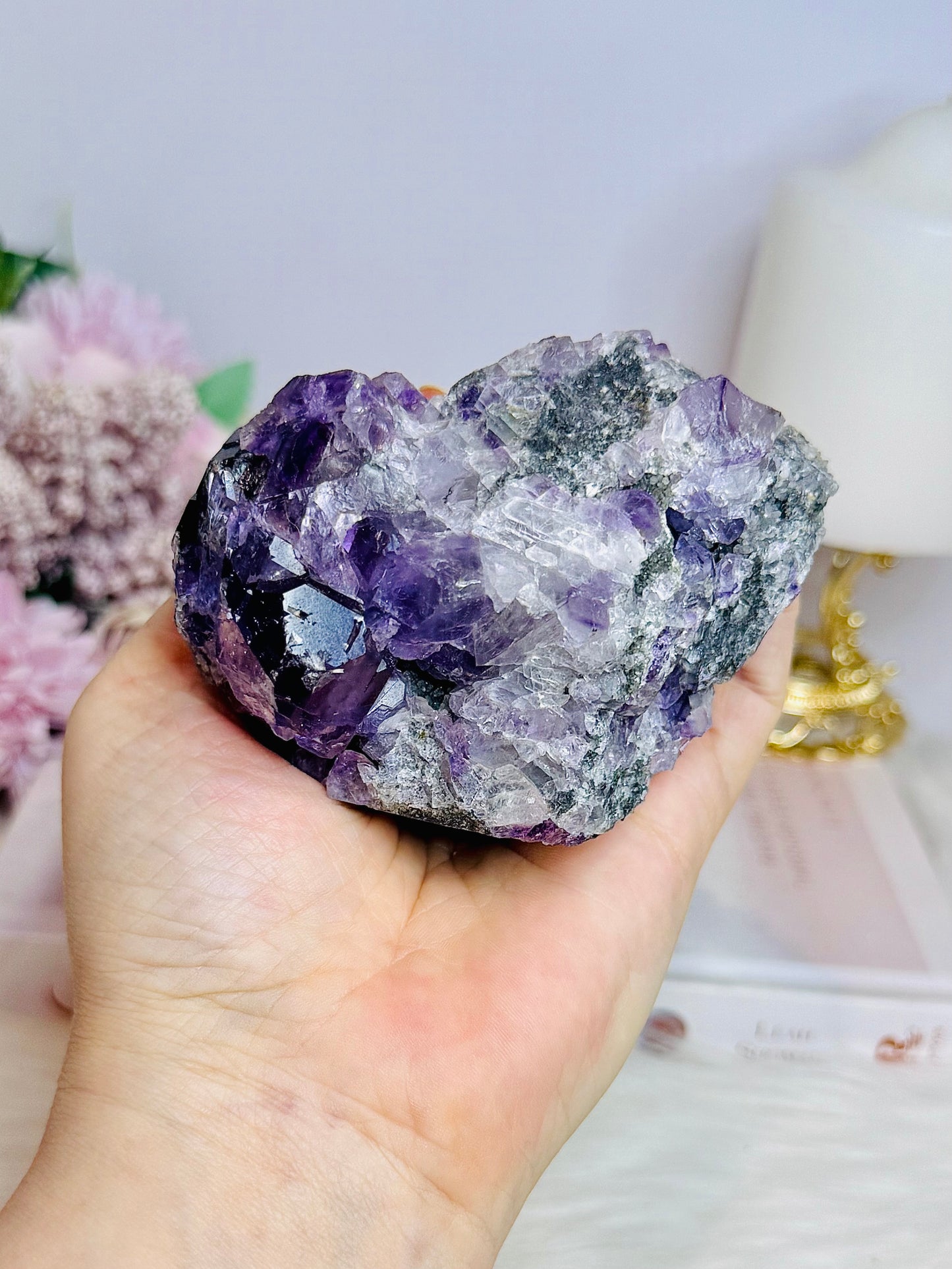High Grade Purple Cubed Fluorite Natural Specimen 392g