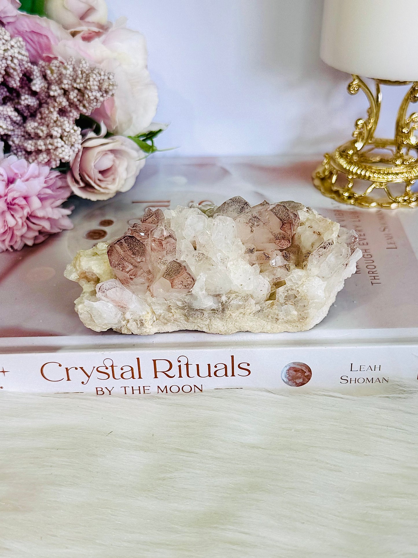 Incredible Natural Pink Lithium Quartz Cluster 10.5cm
