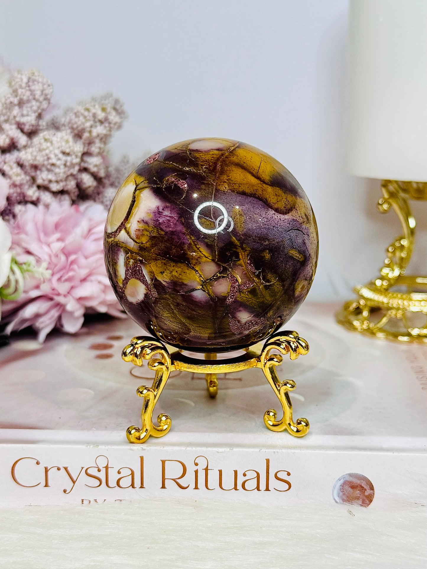 Mookaite Jasper Sphere on Stand 284g