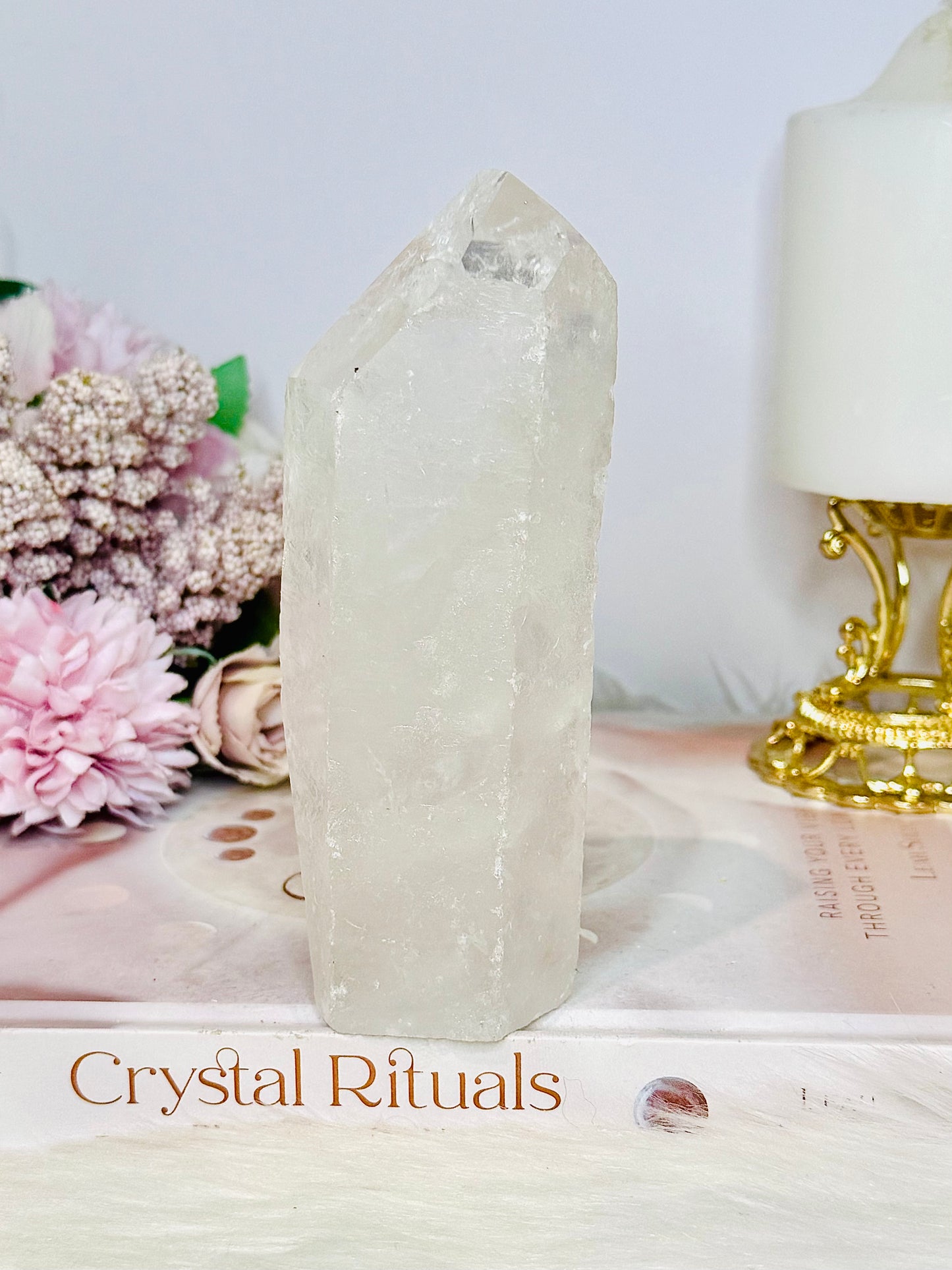Natural Large Clear Quartz Tower From Brazil 13cm 502g