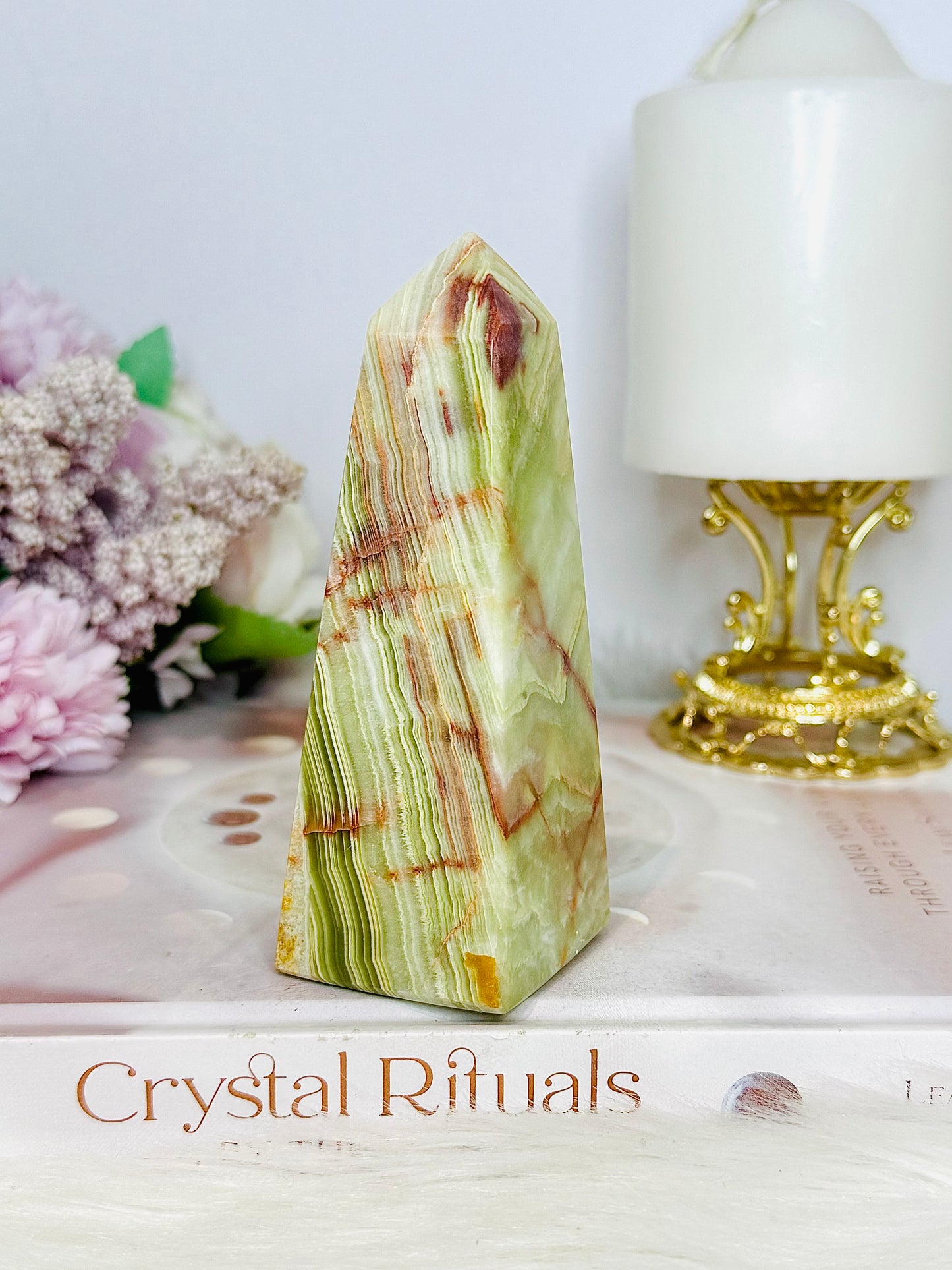 Green Onyx Tower | Obelisk 11.5cm