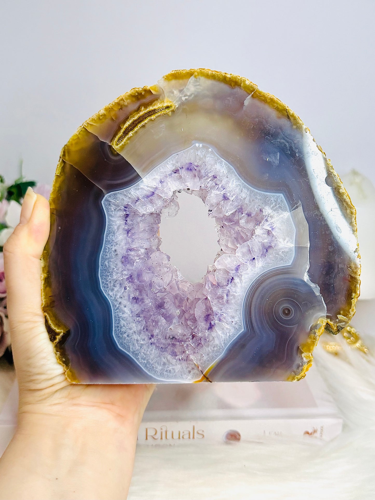 Large Druzy Amethyst | Agate Slab 16cm 745g