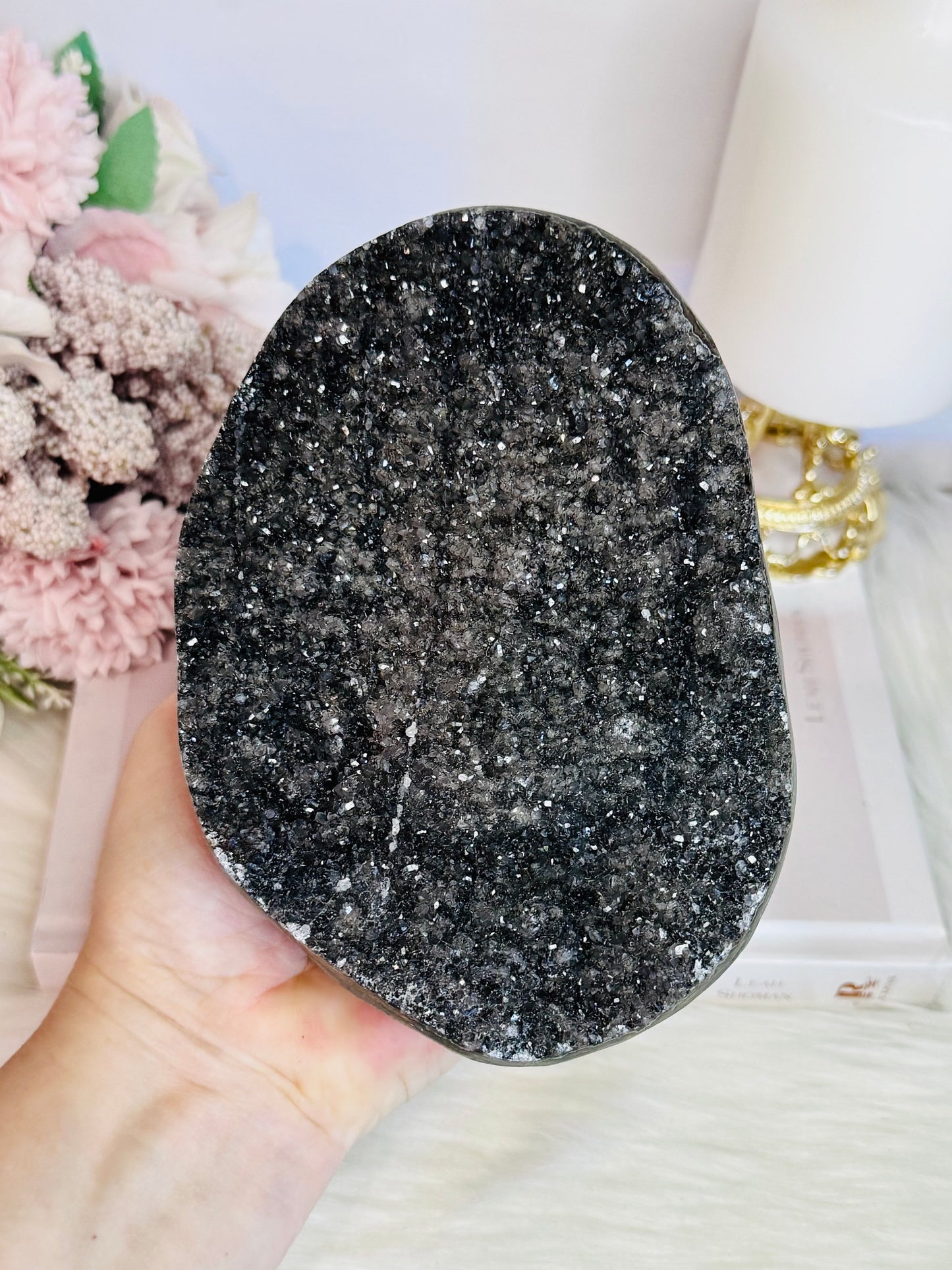 ⚜️ SALE ⚜️ Large Black Galaxy Amethyst Natural Freeform Cluster 1.06KG