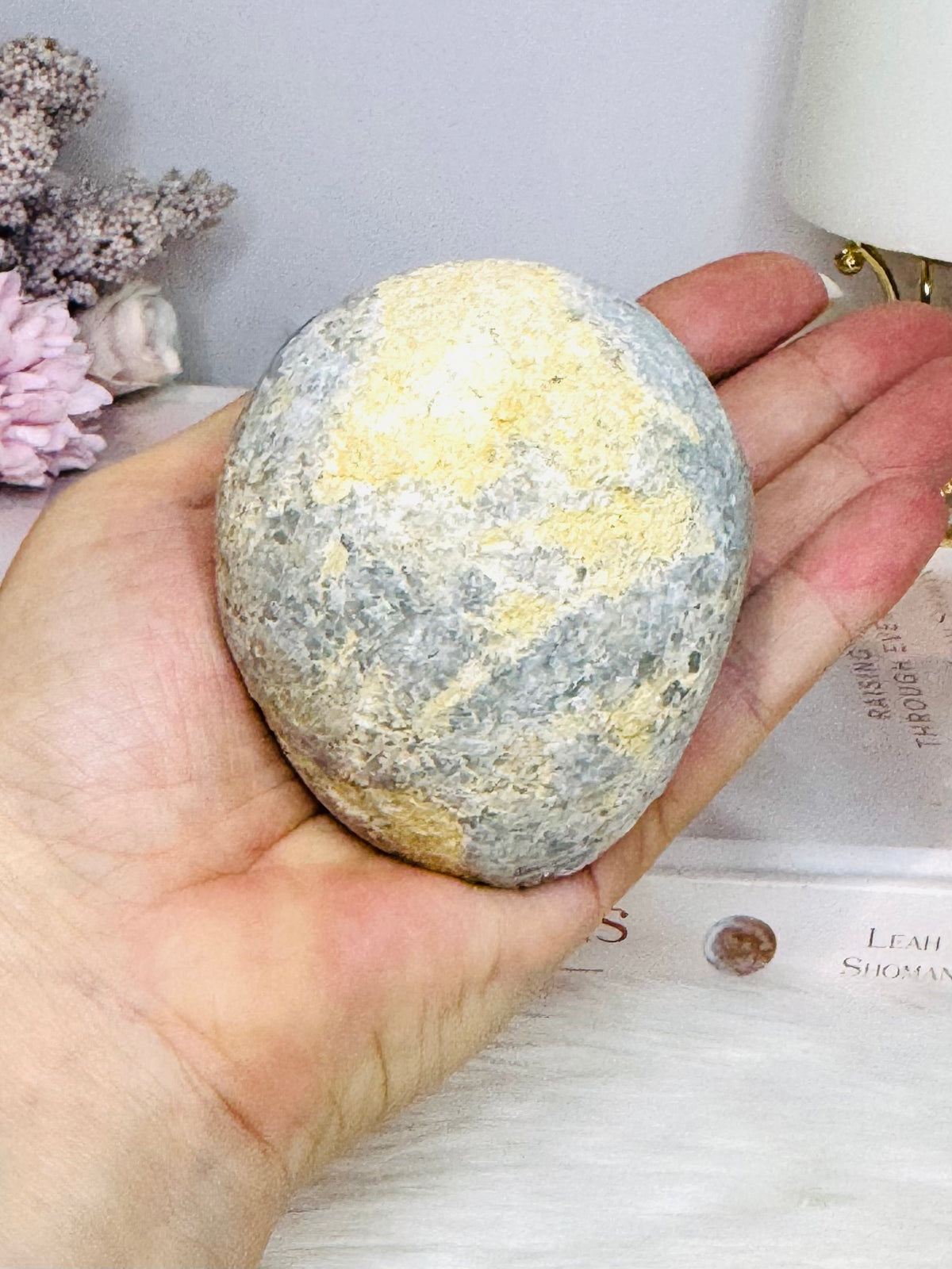 Blue Celestite Freeform Cluster On Stand 510g