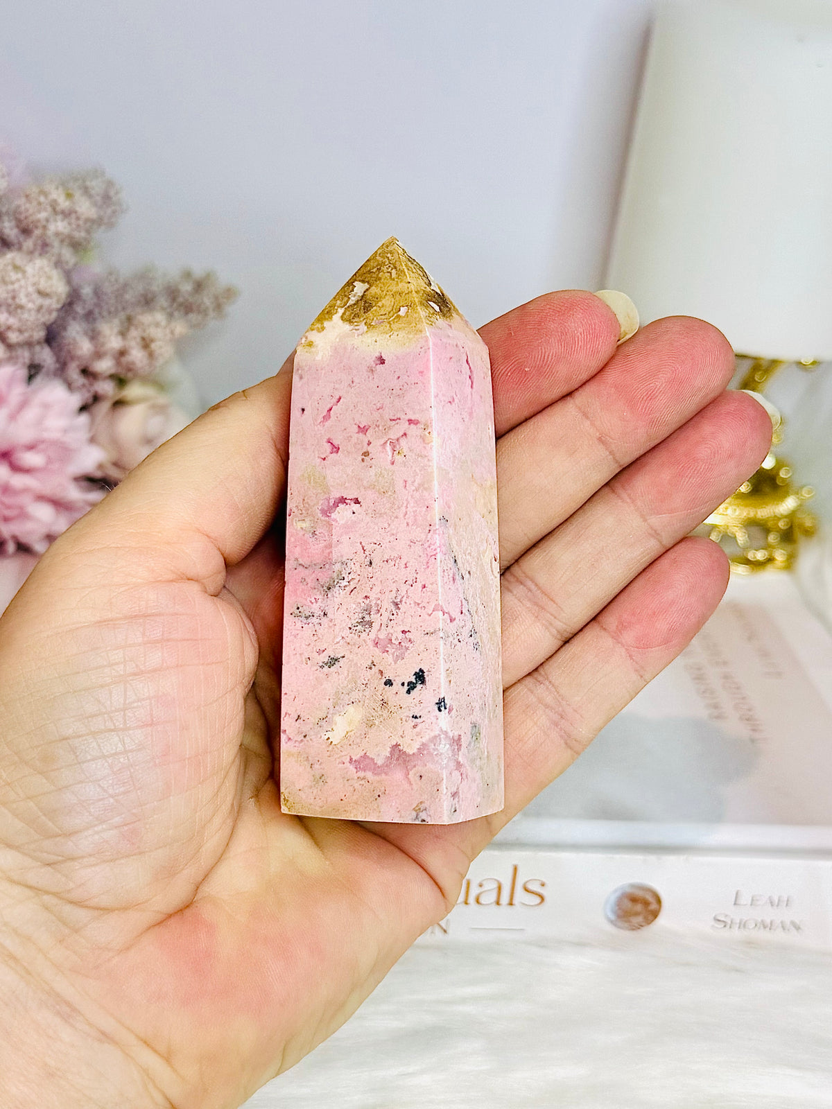 Pink Peruvian Rhodonite Tower 9cm