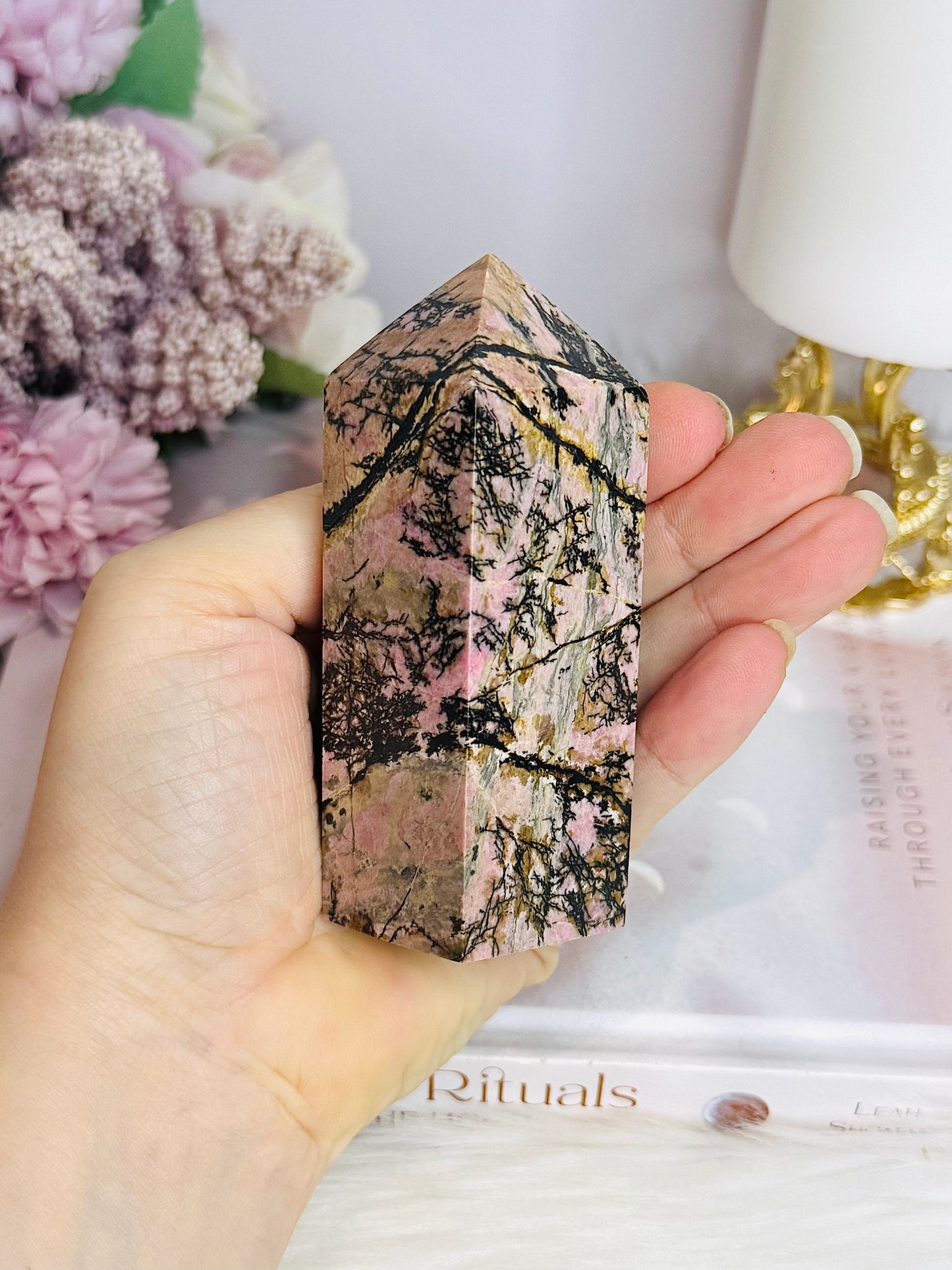 Rhodonite Chunky Tower 9.5cm 302g