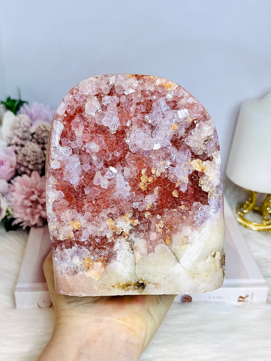 Huge Pink Amethyst Base Cut Cluster | Freeform 2.15KG From Brazil