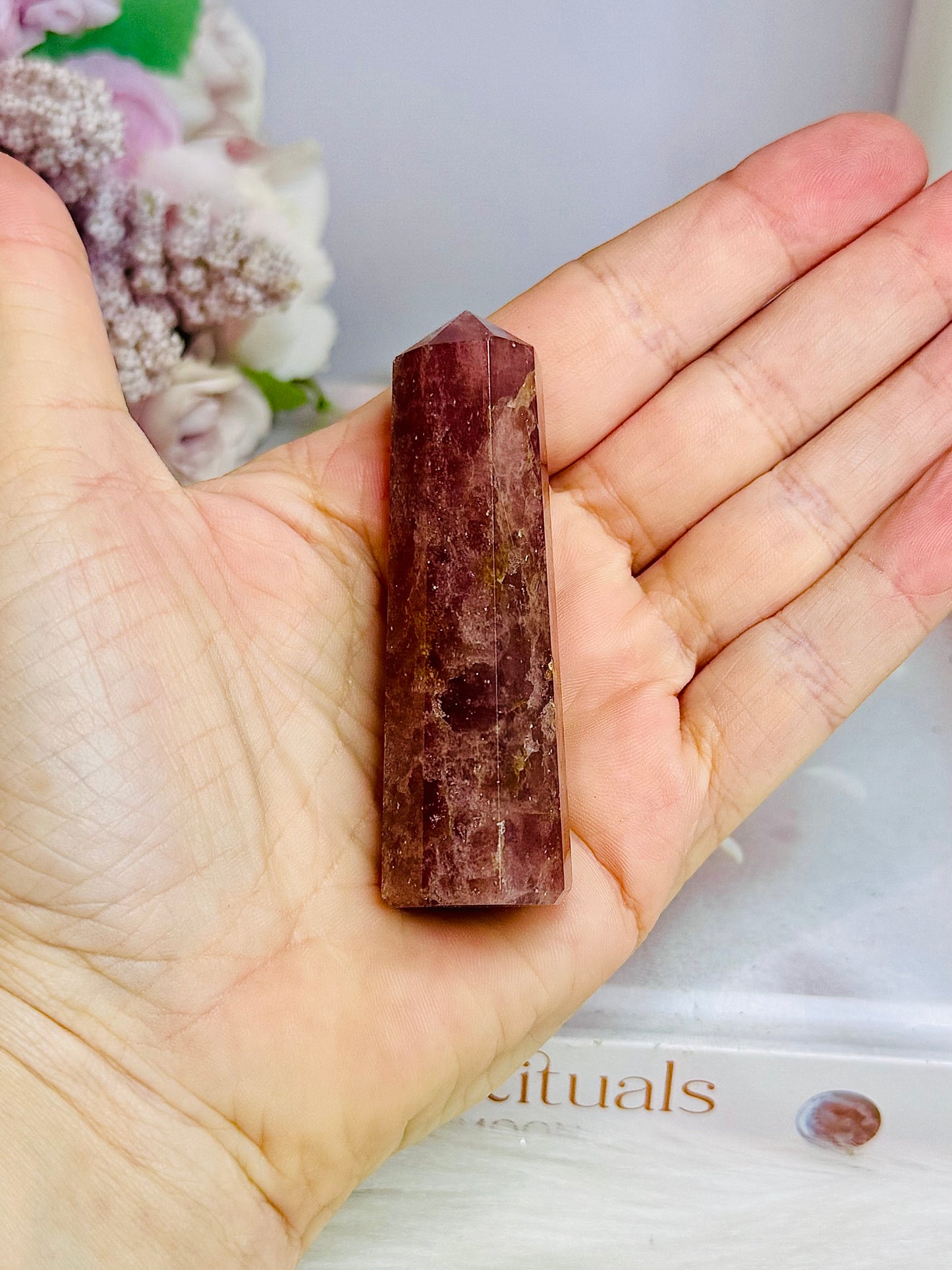 Strawberry Quartz Tower | Point 7.5cm
