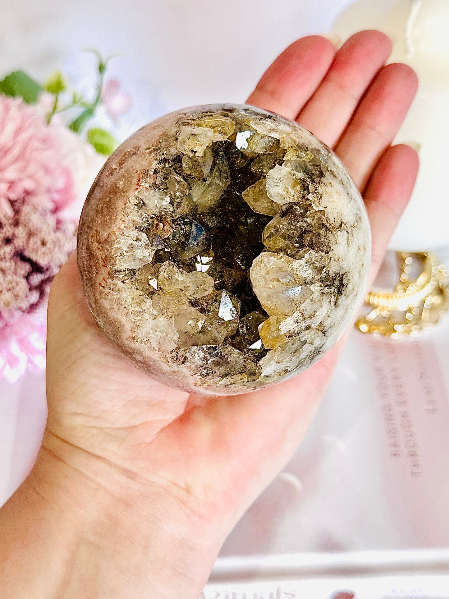 She Is Mesmerising!!! Classy & Fabulous 672gram Druzy Pink Amethyst Sphere On Stand From Brazil