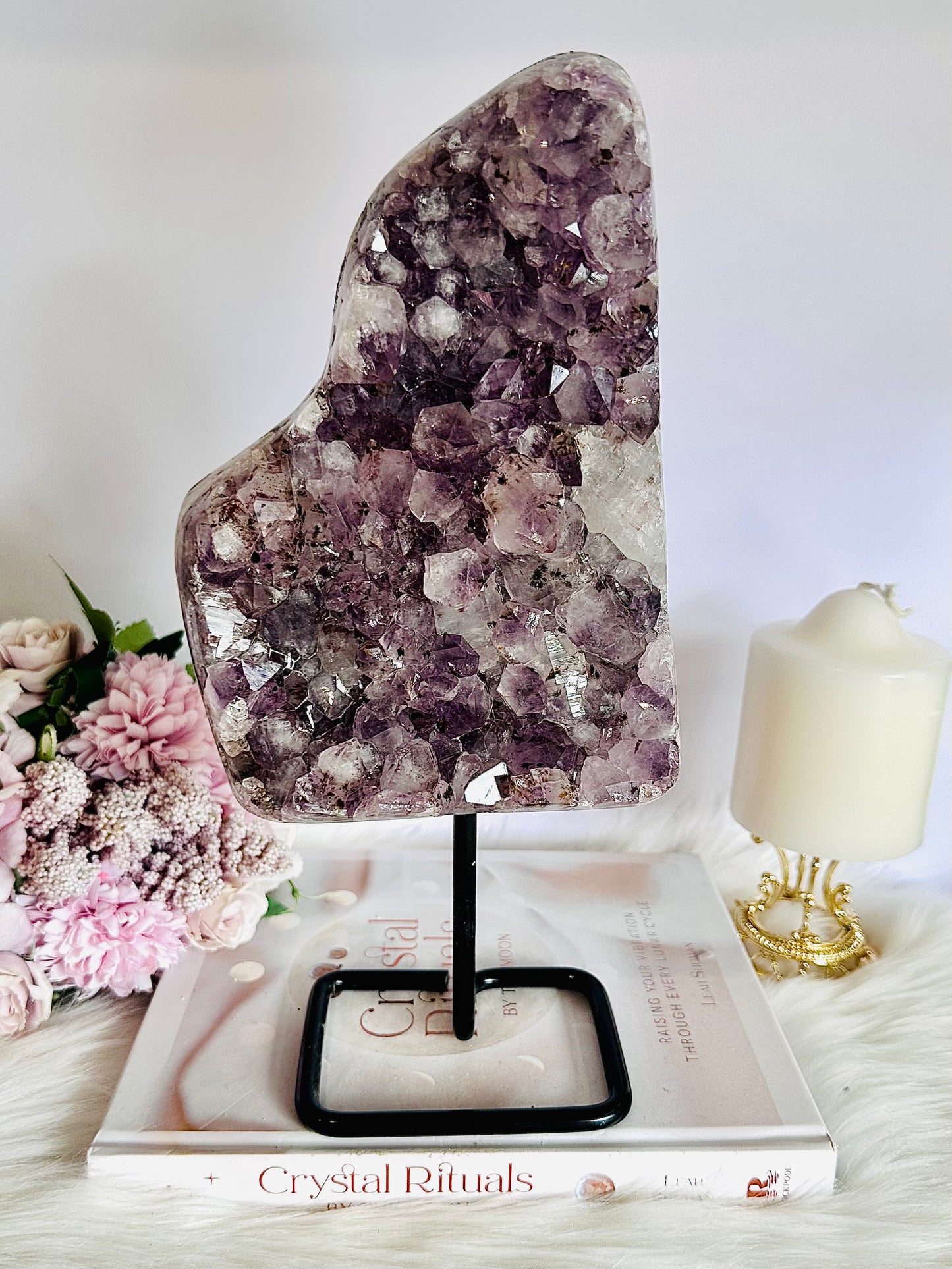 Wow!!!! Incredible Large 30cm 2.29KG Amethyst Druzy Cluster On Stand From Brazil ~ A Stunning Piece