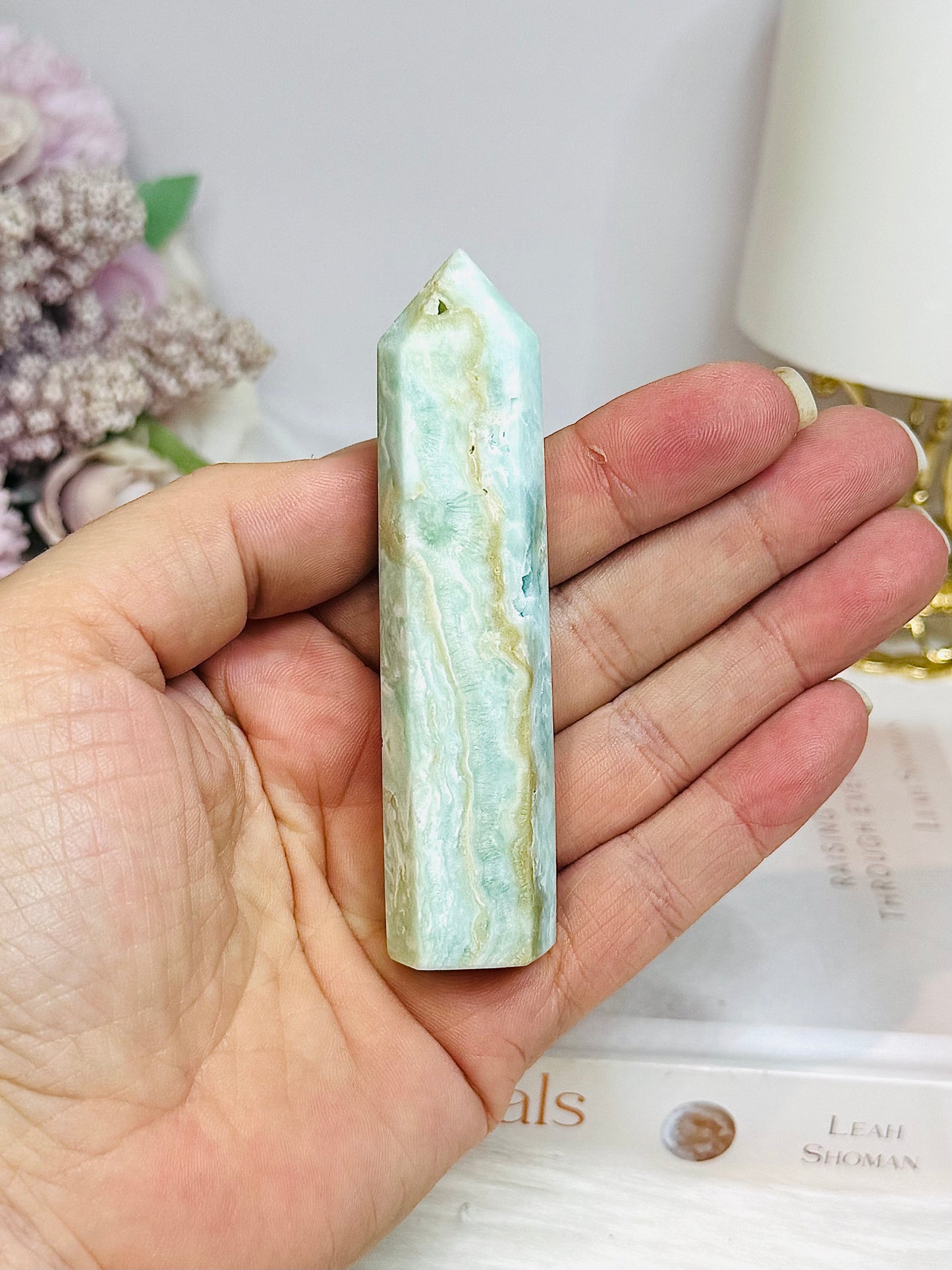 Blue Hemimorphite Tower 9cm