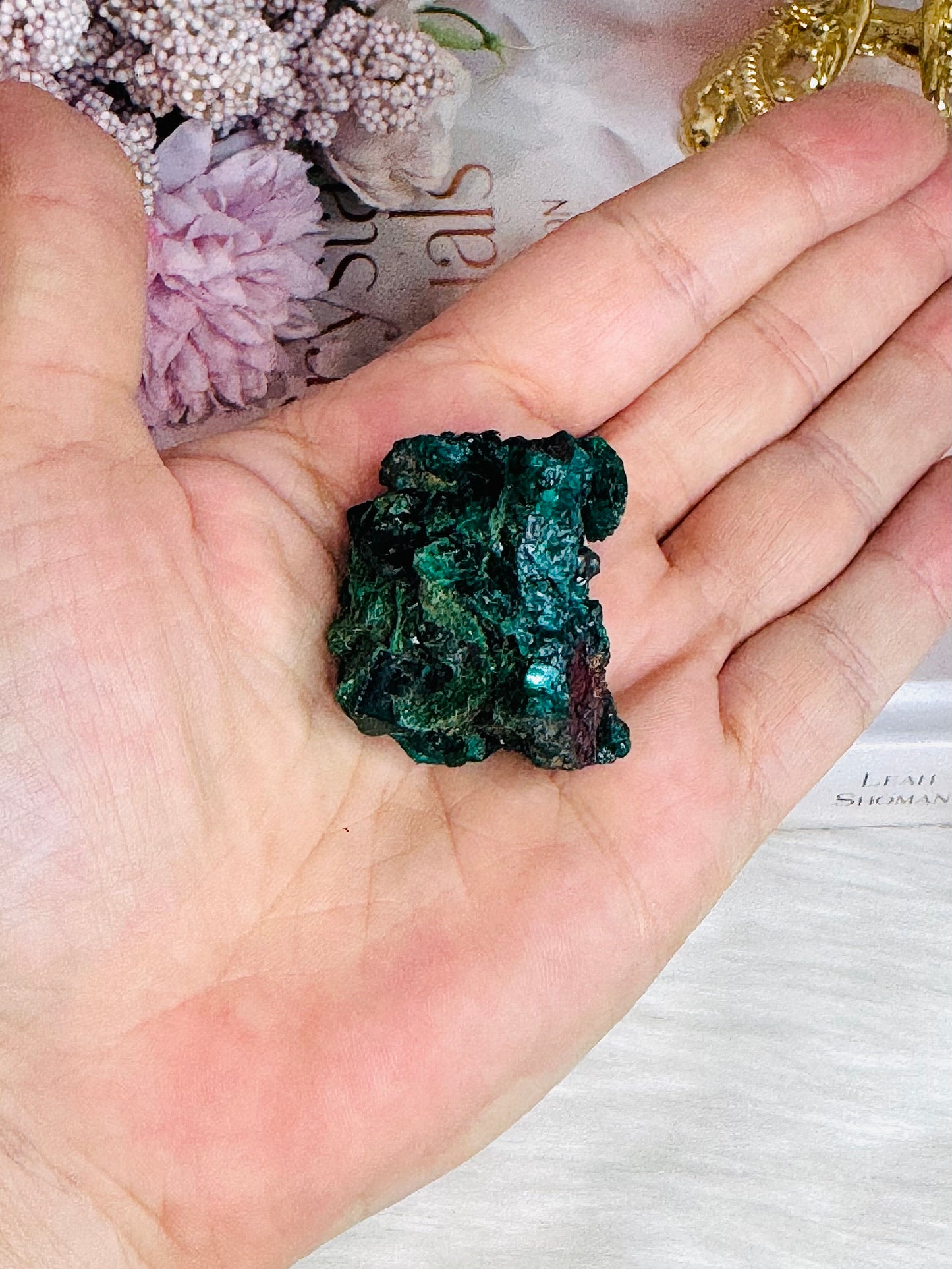 ⚜️ SALE ⚜️ Rare Natural Green Dioptase Specimen from Mashamba West Mine, Congo 4cm