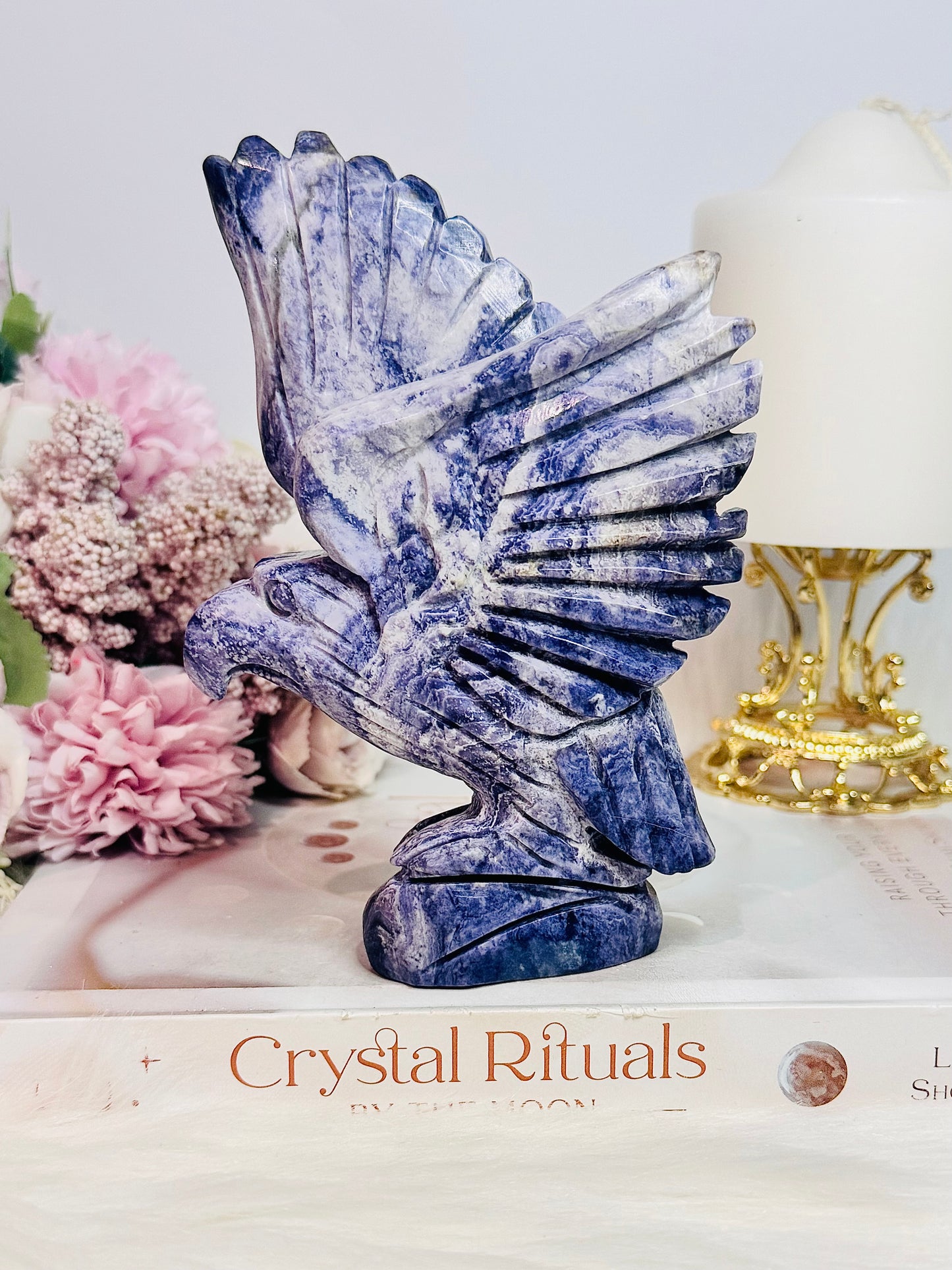 ⚜️ SALE ⚜️ Unbelievably Gorgeous Large 14cm 535grams Tiffany Stone Carved Eagle | Bird