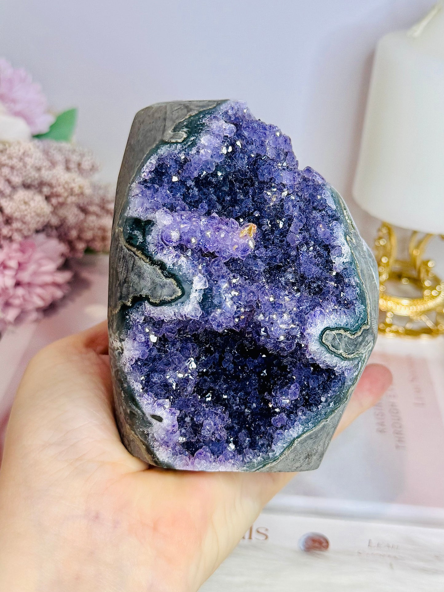 High Grade Huge Natural Amethyst Base Cut Cluster 1.3KG