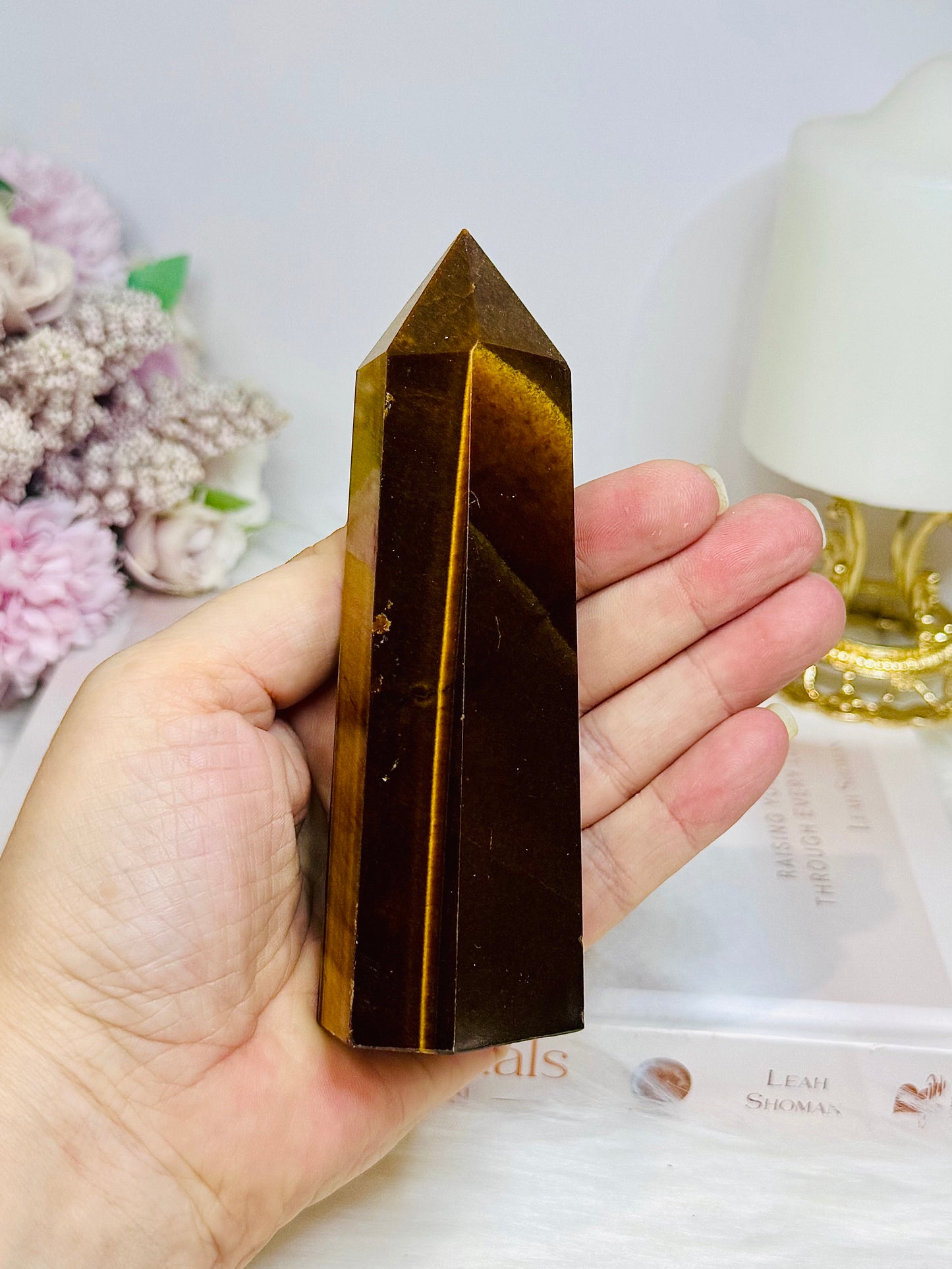 Large Tigers Eye Tower 12.5cm 263g