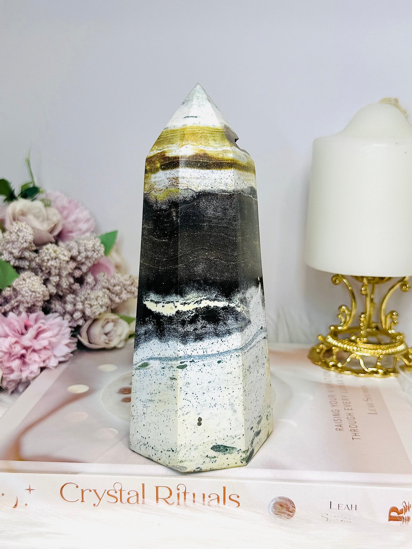 Chunky Ocean Jasper Druzy Tower 16.5cm 846g