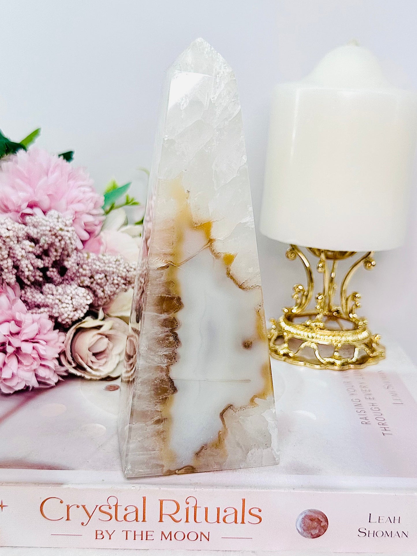 High Grade Large Chunky 561gram Agate Obelisk | Tower