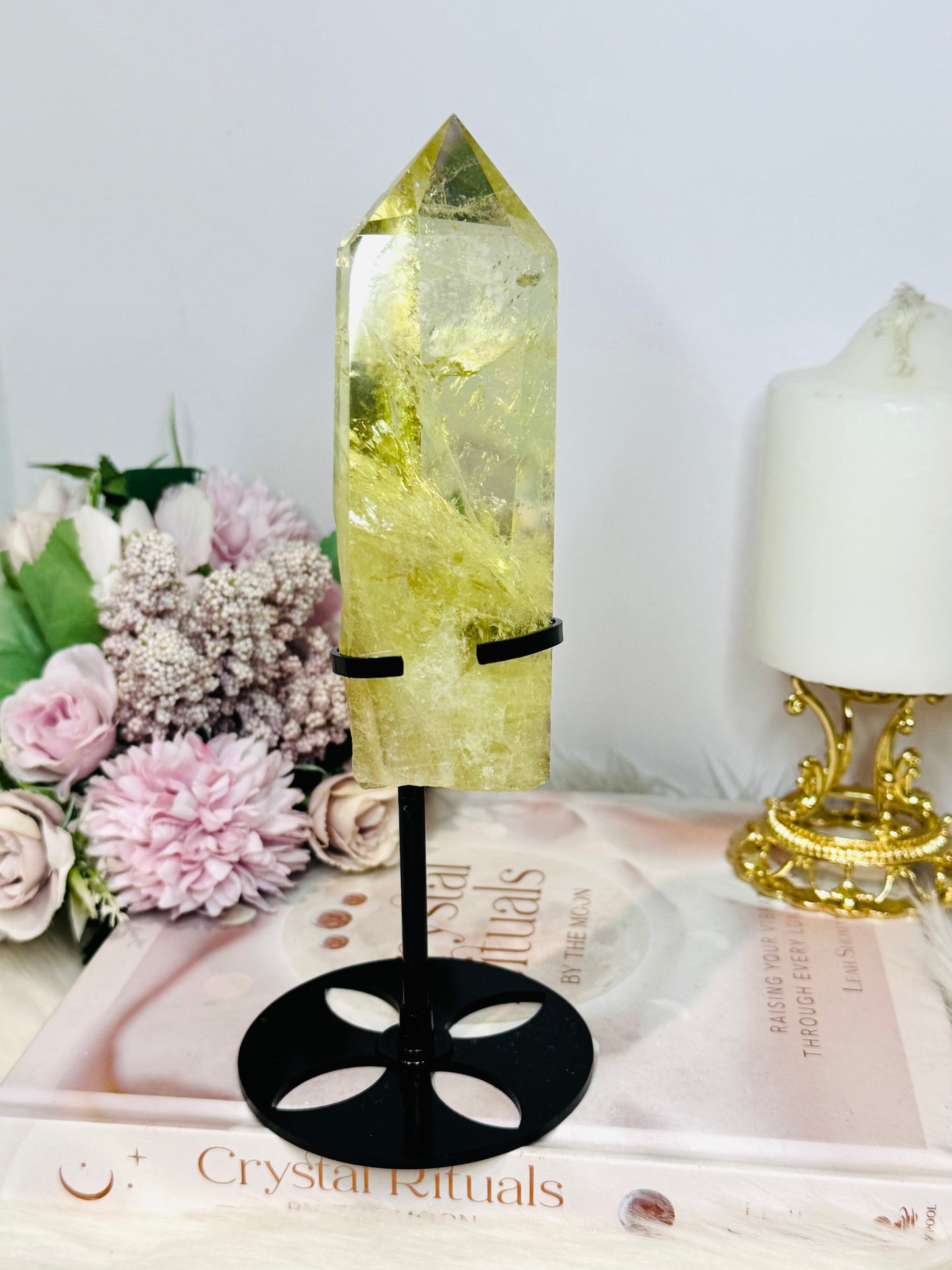 Citrine Tower 21cm Inc Stand