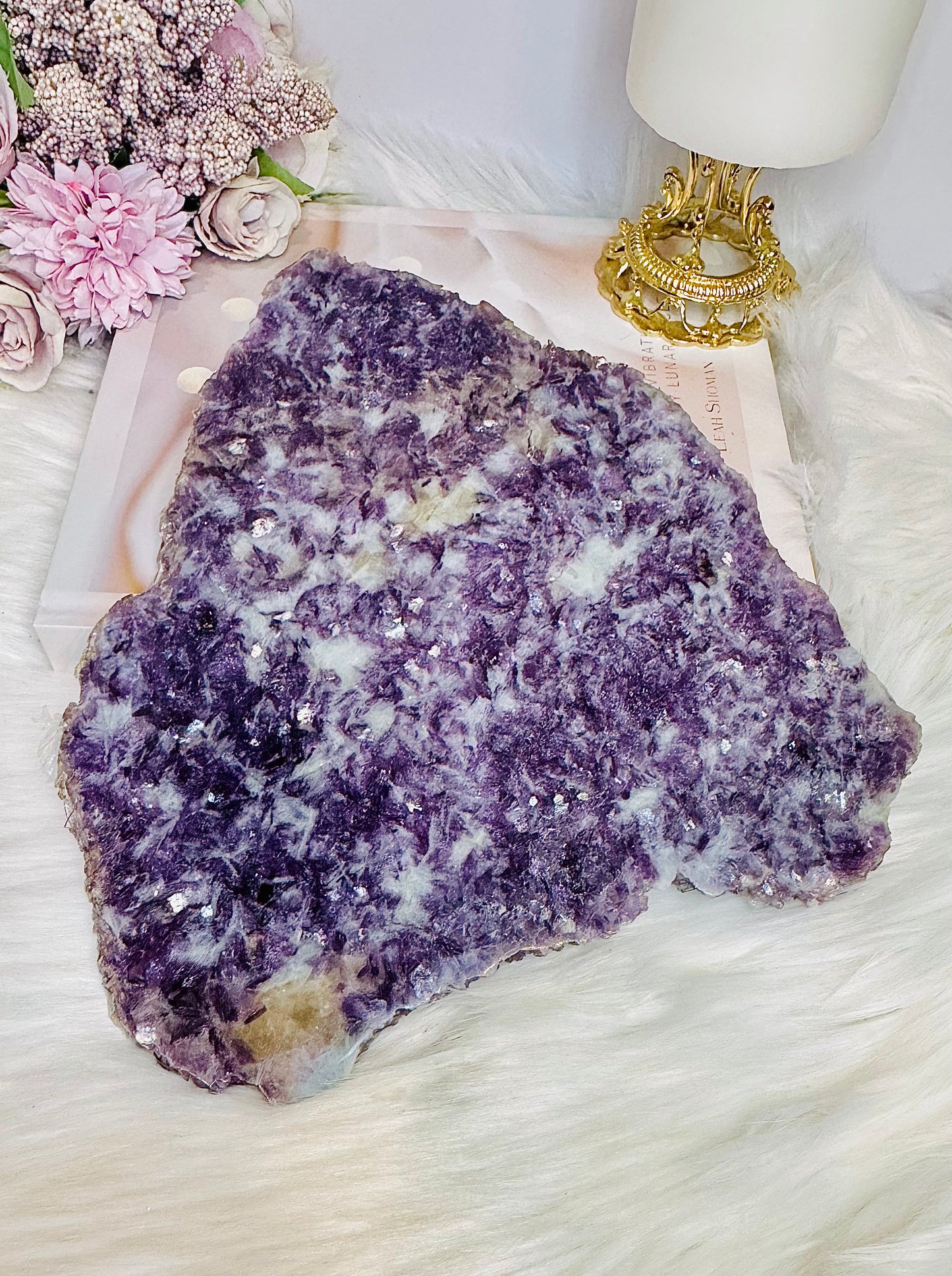 Large Lepidolite Natural Slab 24cm