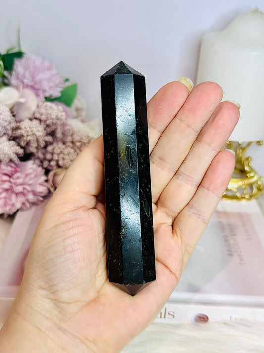 Large Black Tourmaline Double Terminated Point 13cm