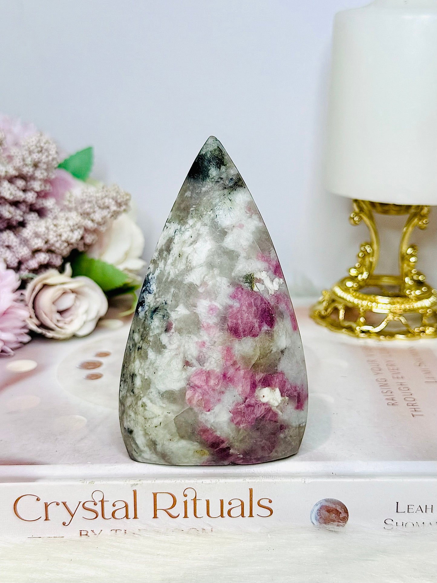 Pink Tourmaline Carved Freeform | Flame 10cm