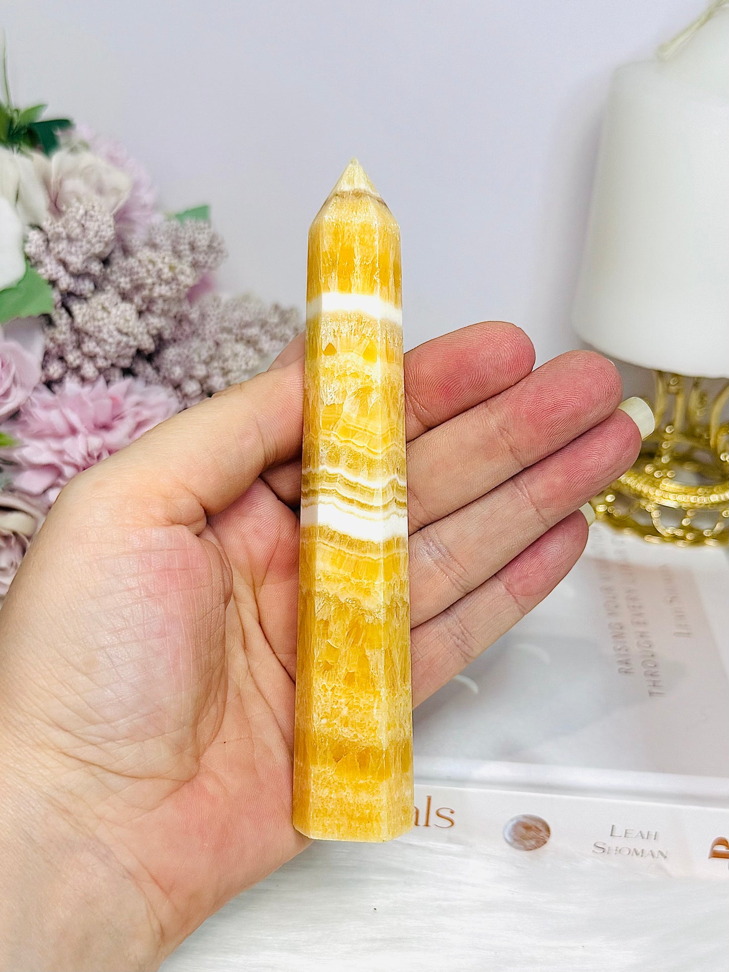 Orange Calcite Tower 13.5cm