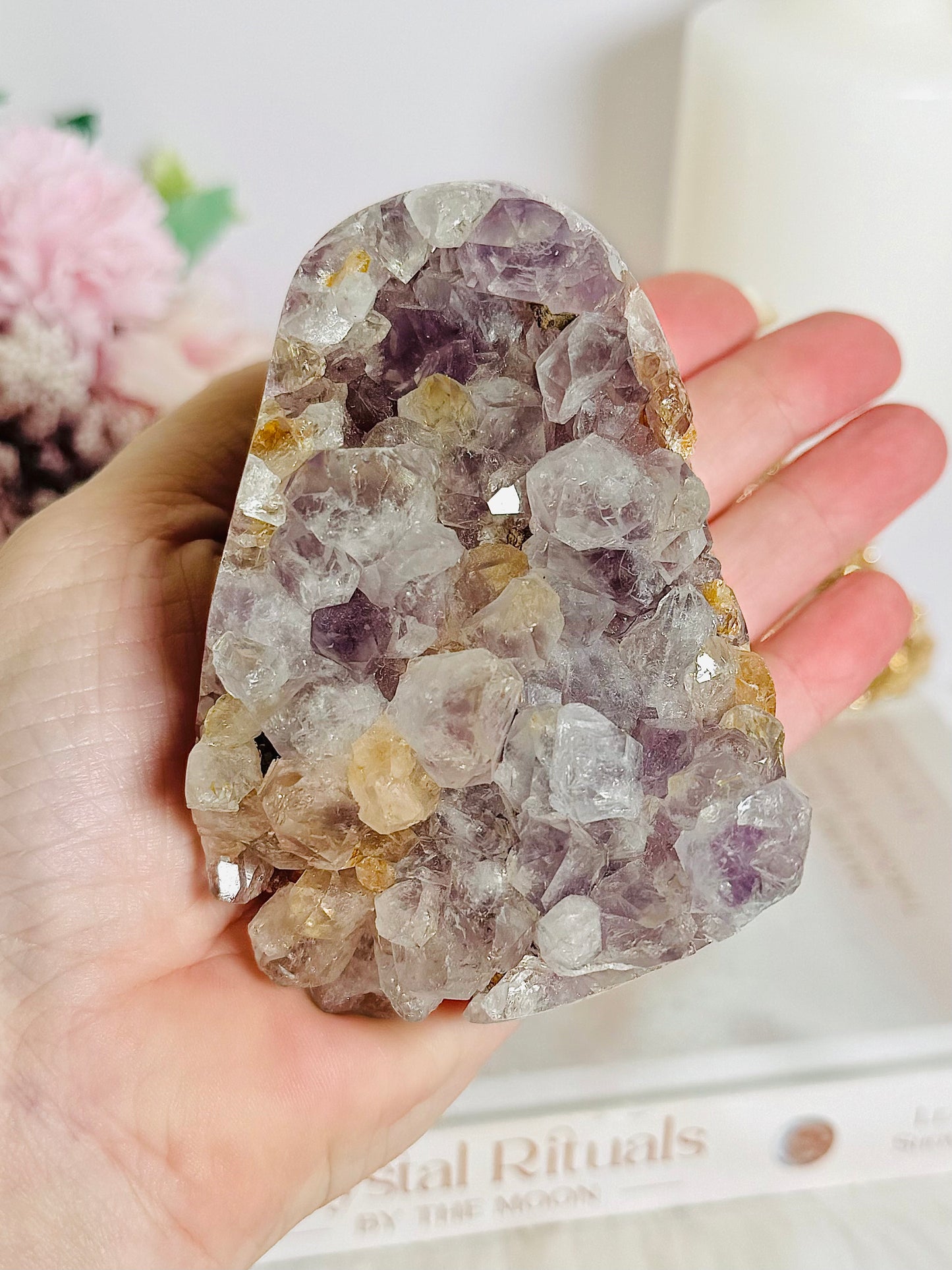 Classy & Fabulous Large 542gram Natural Druzy Pink Amethyst Freeform
