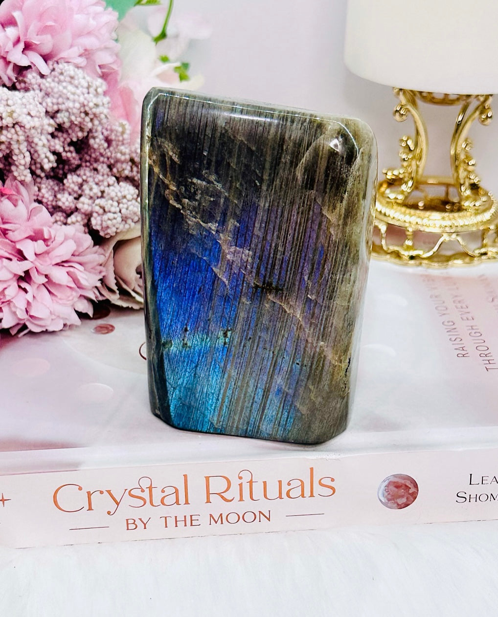 Divine Large 488gram Labradorite Freeform With Stunning Pink, Purple & Blue Flash Just Amazing