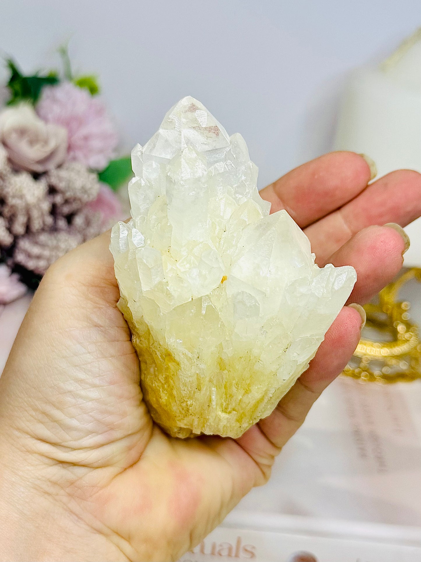 Natural Candle Quartz Cluster 10cm 230g