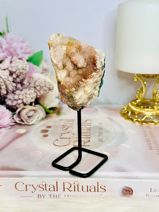 Natural Pink Amethyst Geode On Stand 12.5cm