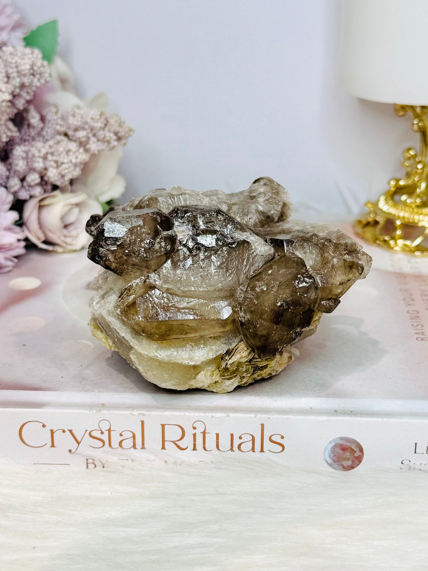 Natural Elestial Alligator Quartz Specimen 397g
