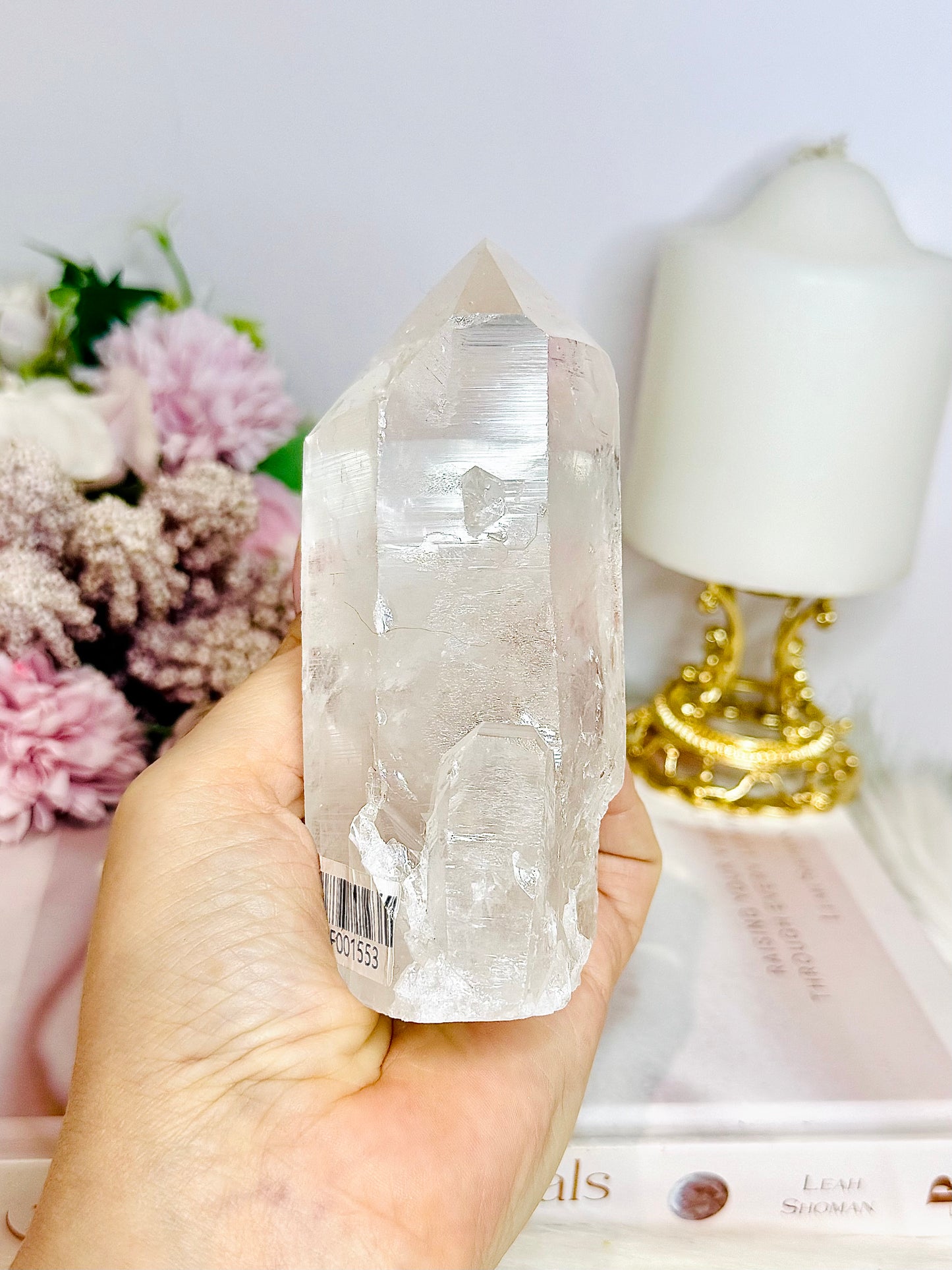 Natural Lemurian Clear Quartz Tower 11cm 399g