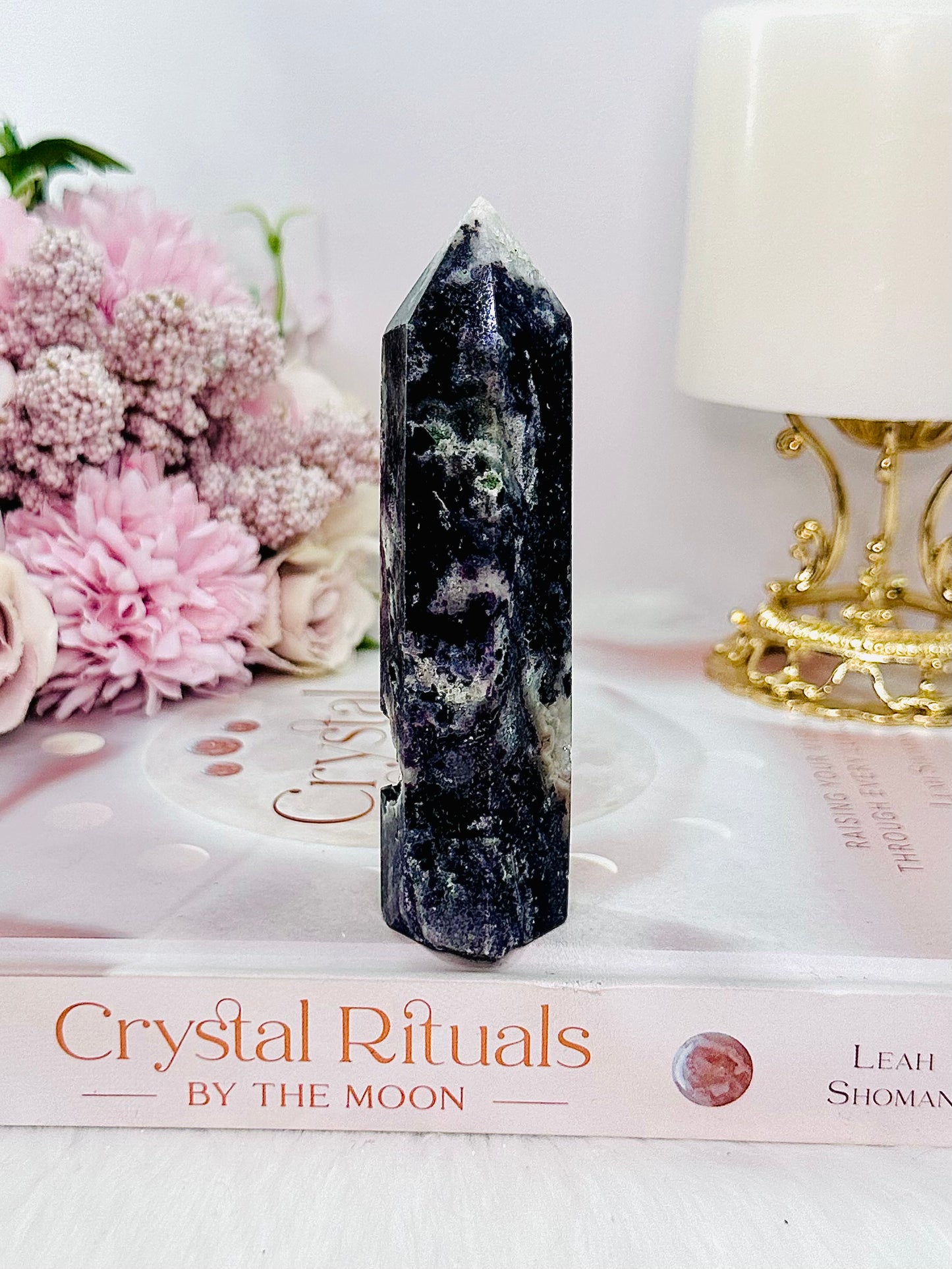 Purple Druzy Root Fluorite Tower 11cm