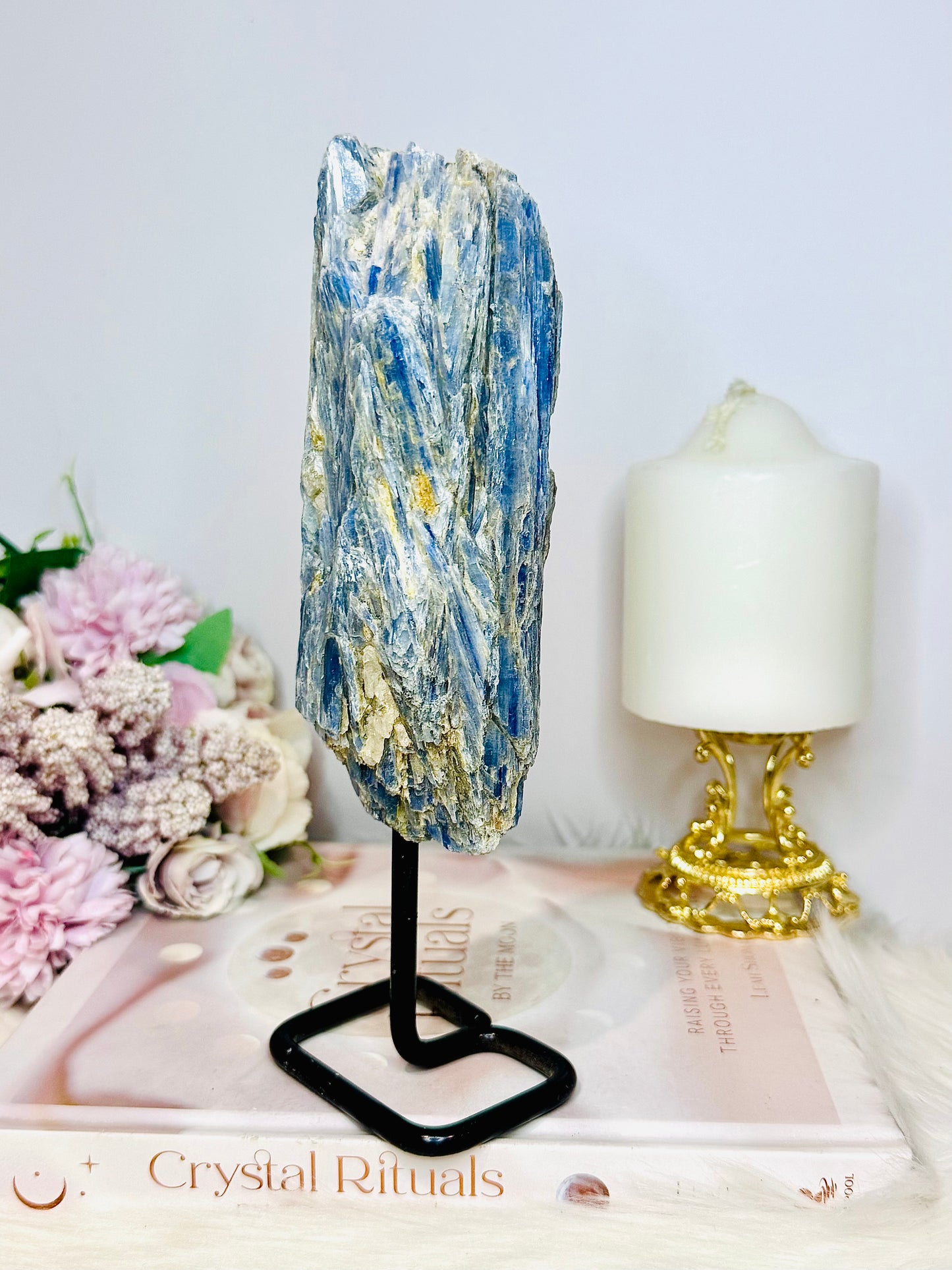 Large Blue Kyanite Specimen On Stand 22cm