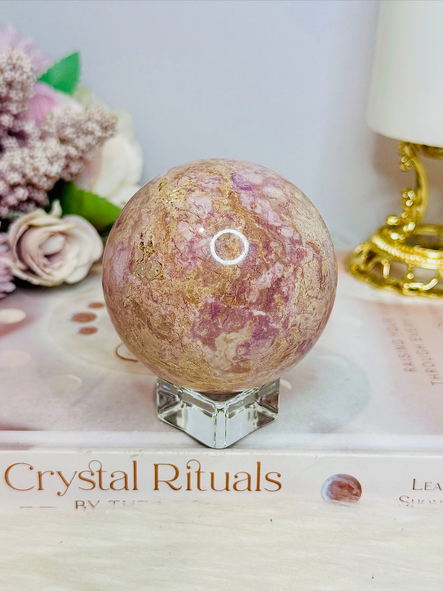 Rare Phosphosiderite Large Sphere On Stand 355g
