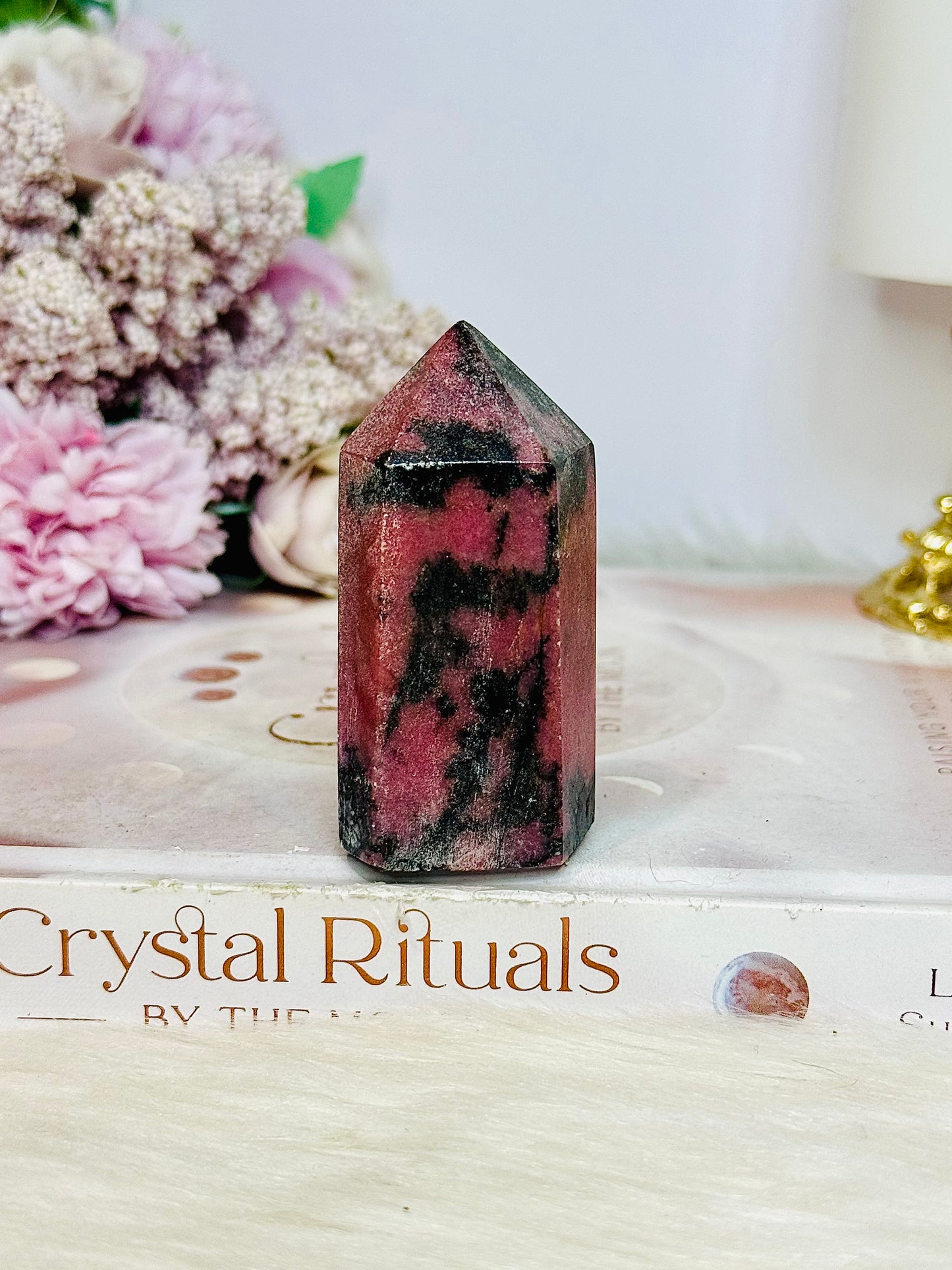 Chunky High Grade Rhodonite Tower 7cm
