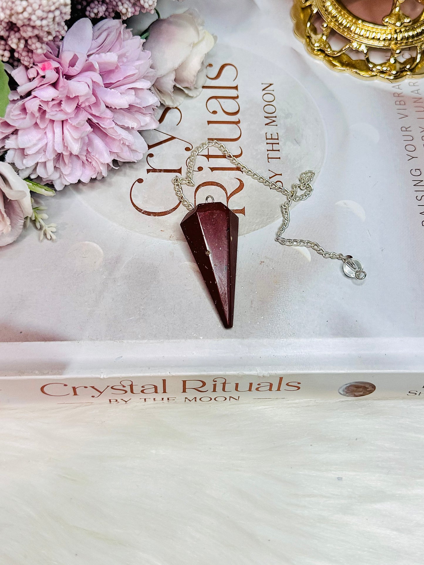 Natural Red Jasper Pendulum In Gift Bag