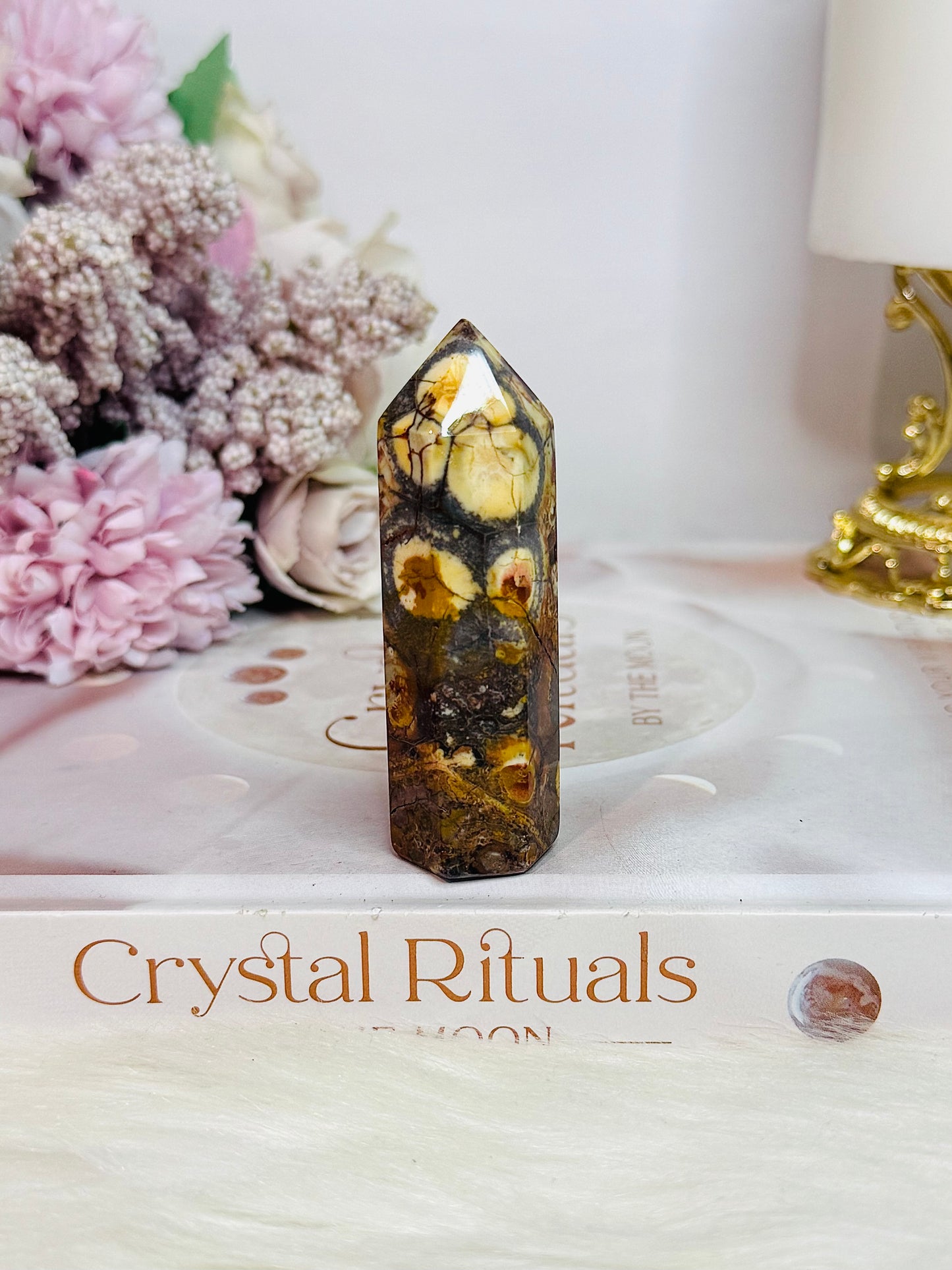 Natural Mookaite Carved Tower 7cm
