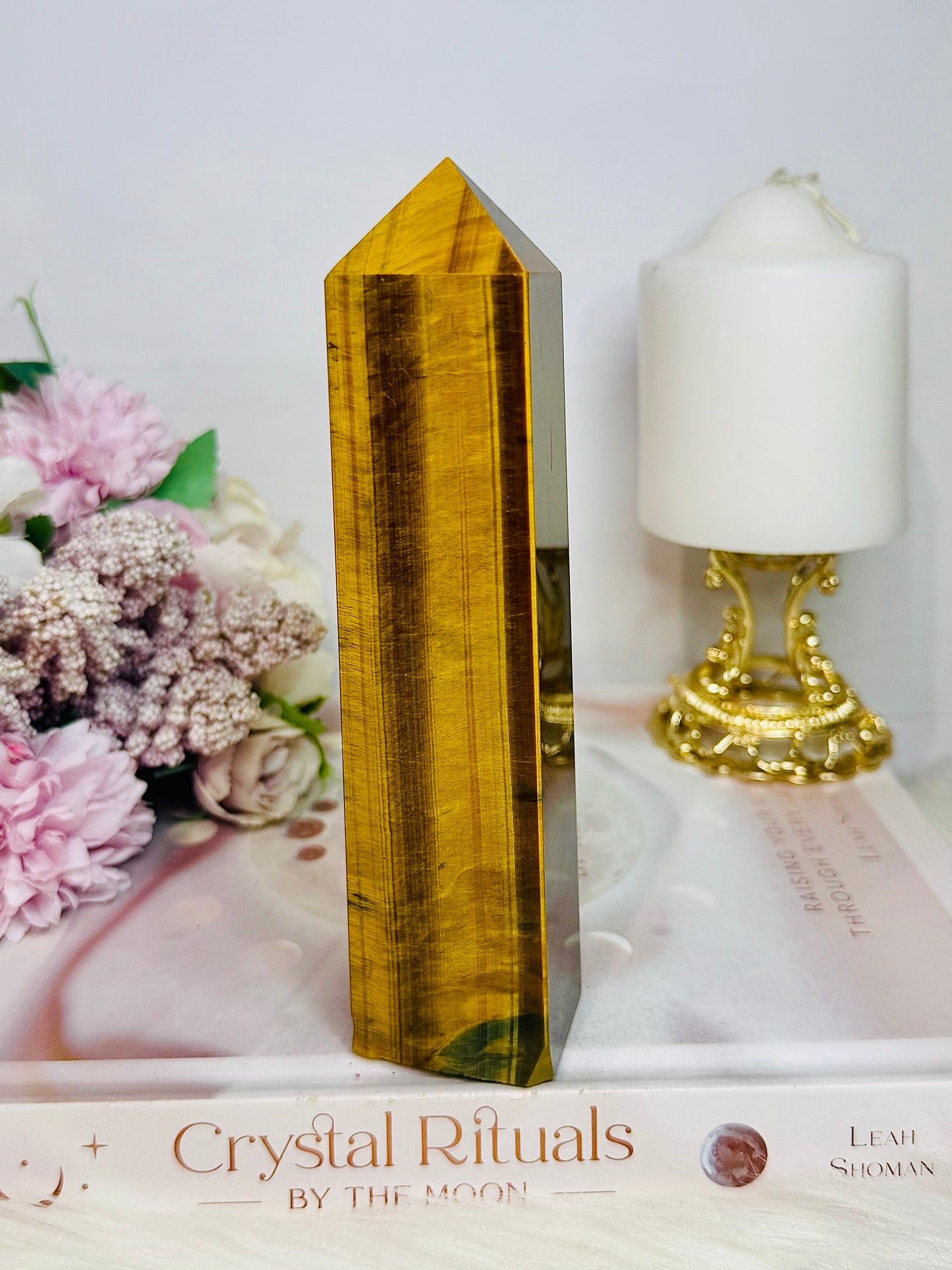 Tigers Eye Large Chunky Tower Full Of Flash 16cm
