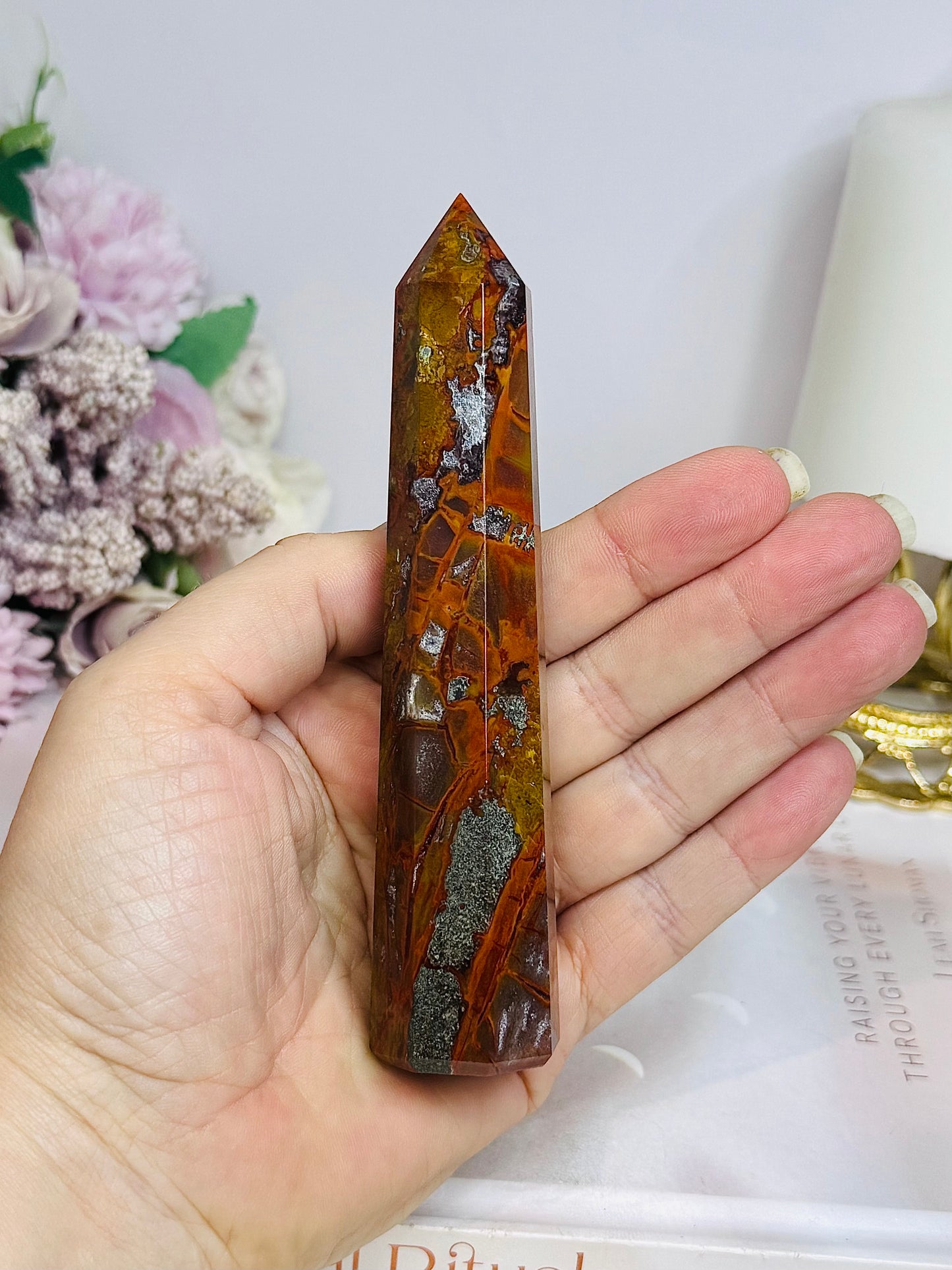 Petrified Wood Tower 12.5cm