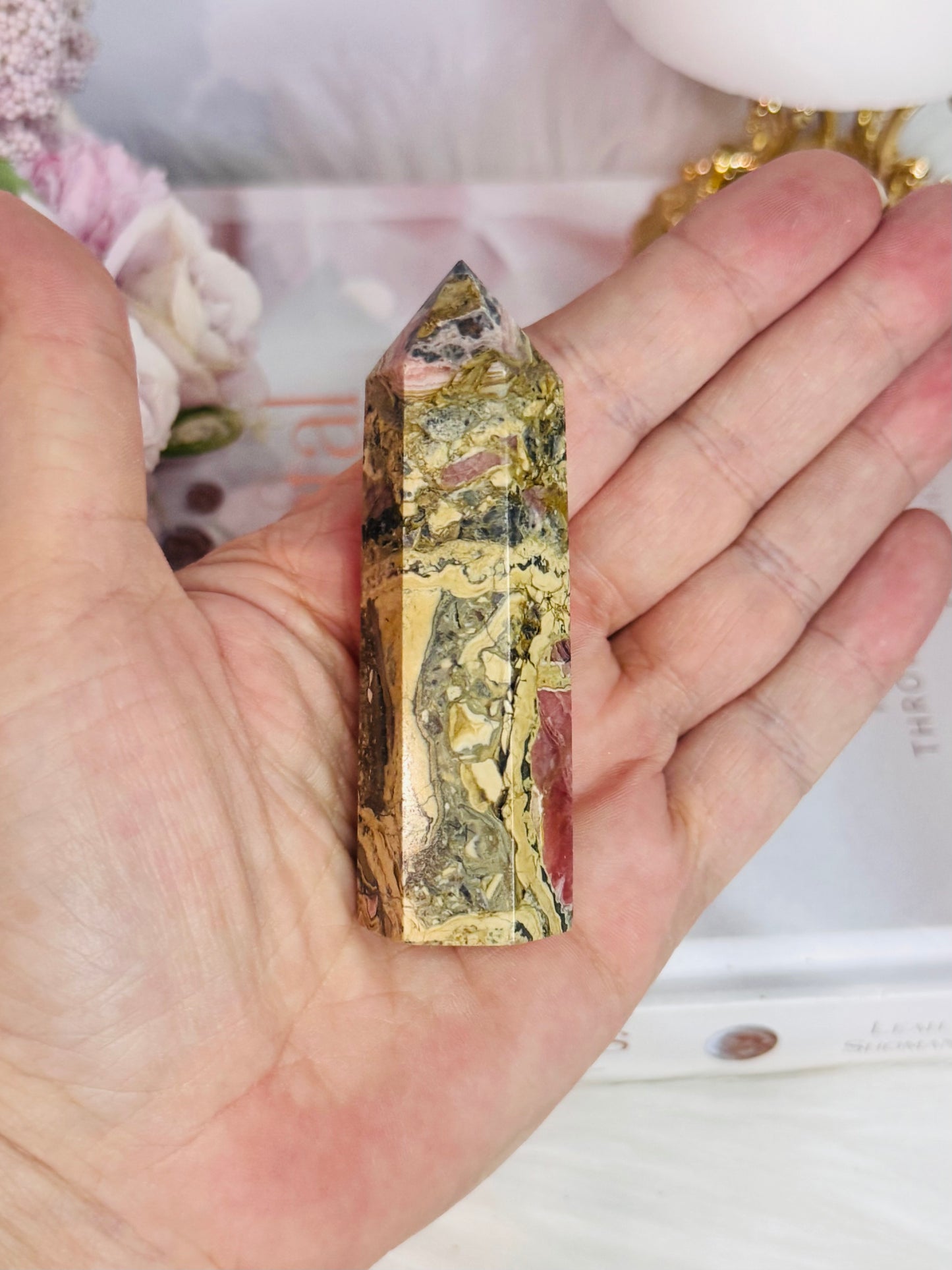 Natural Chunky 8cm Rhodochrosite Tower