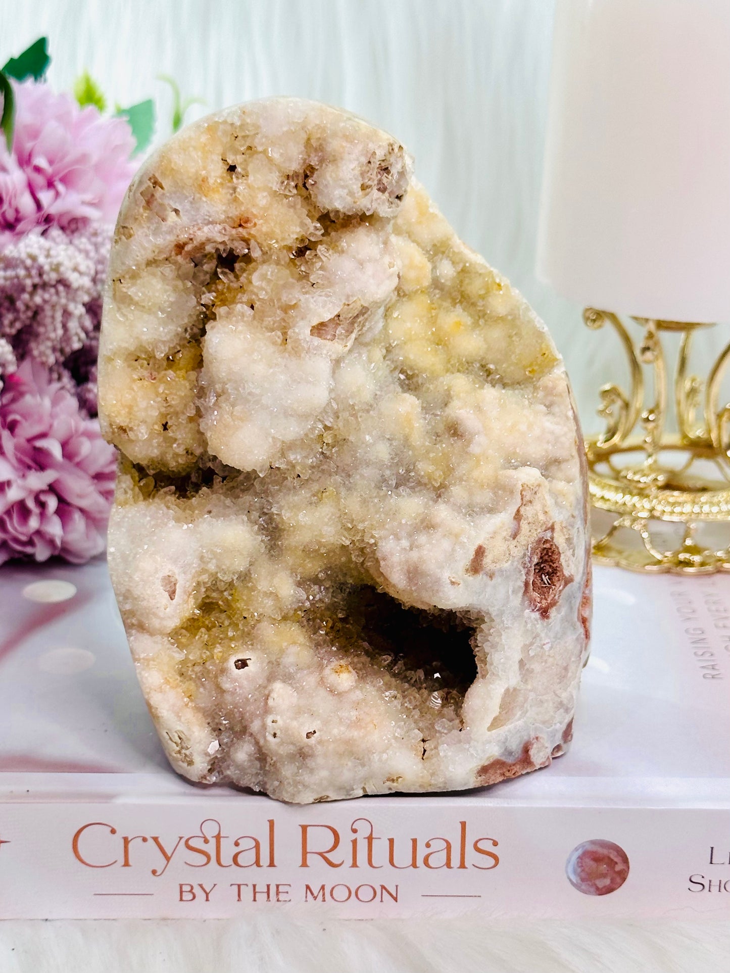 Stunning Large 839Gram Druzy Pink Amethyst Freeform From Brazil