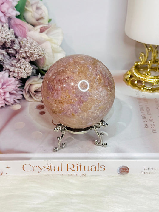 Rare & Beautiful Large Phosphosiderite Sphere On Stand 418grams