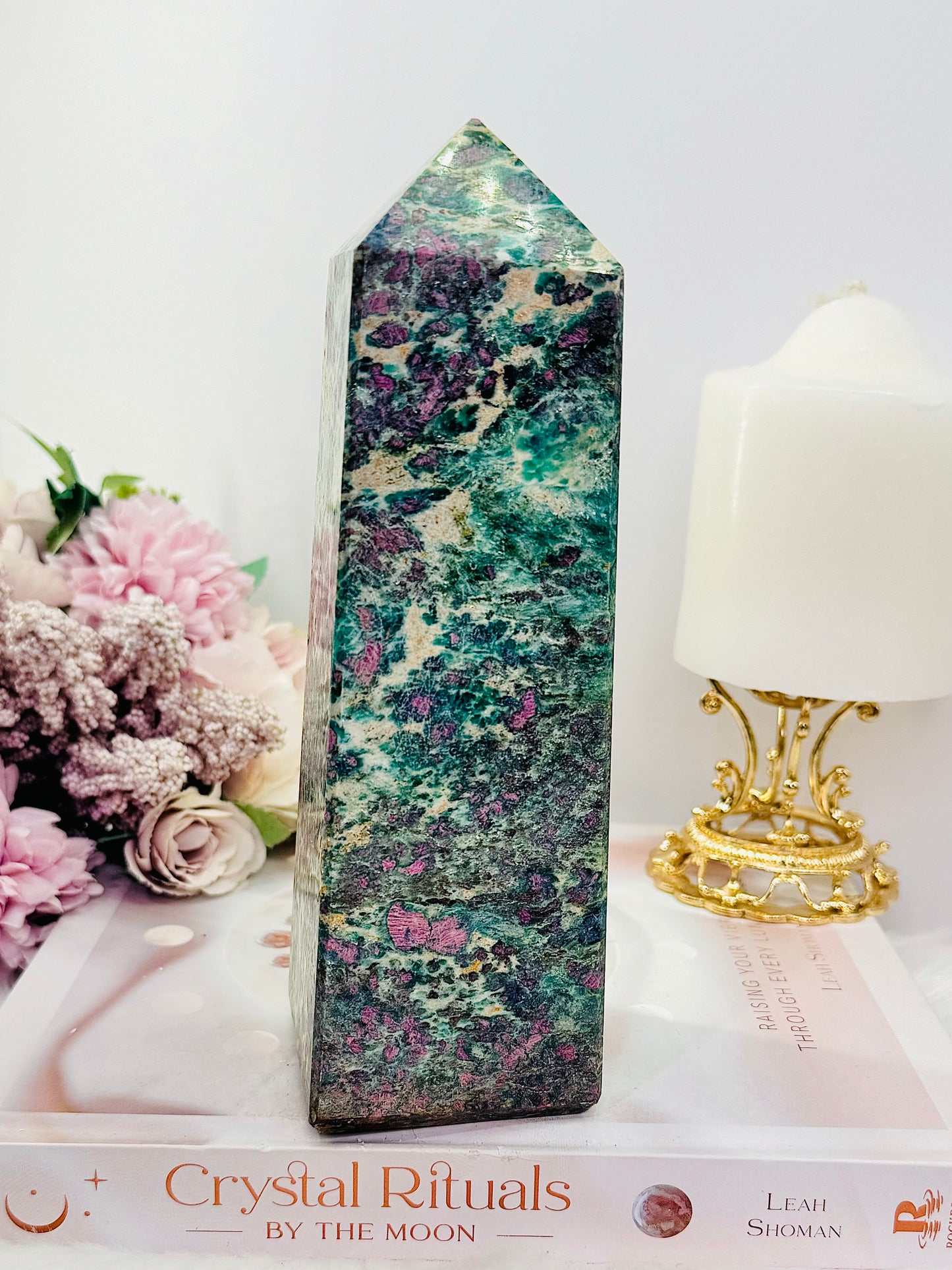 The Most INCREDIBLE Huge Natural Ruby In Fuchsite (UV Reactive) Tower | Generator 18.5cm 1.4KG ~ A True Collectors Piece