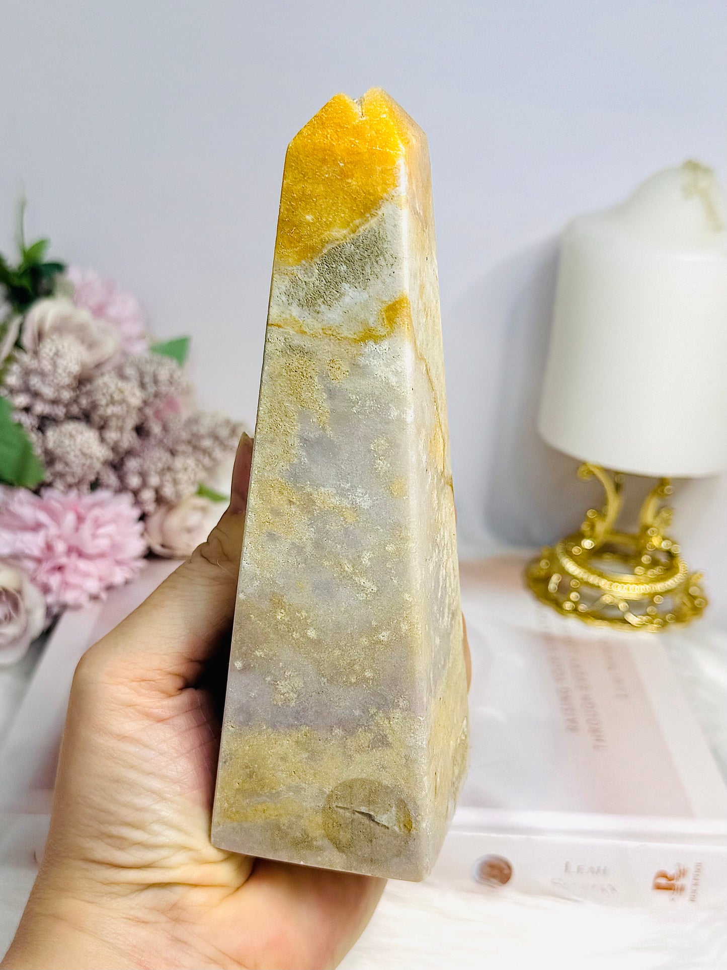 Large Pink Amethyst Tower | Obelisk 15.5cm Reduced as Imperfect Tip