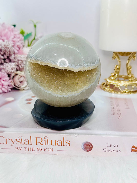 Large Druzy Agate Sphere with Agate 887gram
