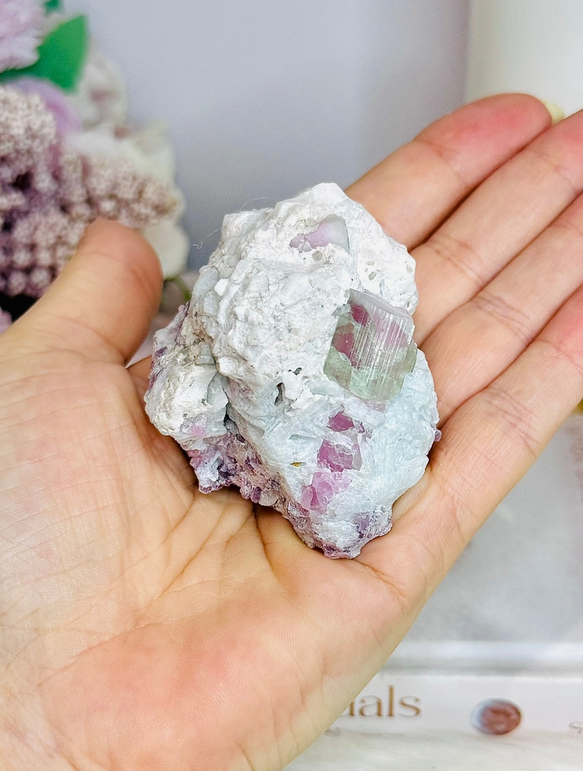 Rare Watermelon Tourmaline On Matrix Specimen 152g