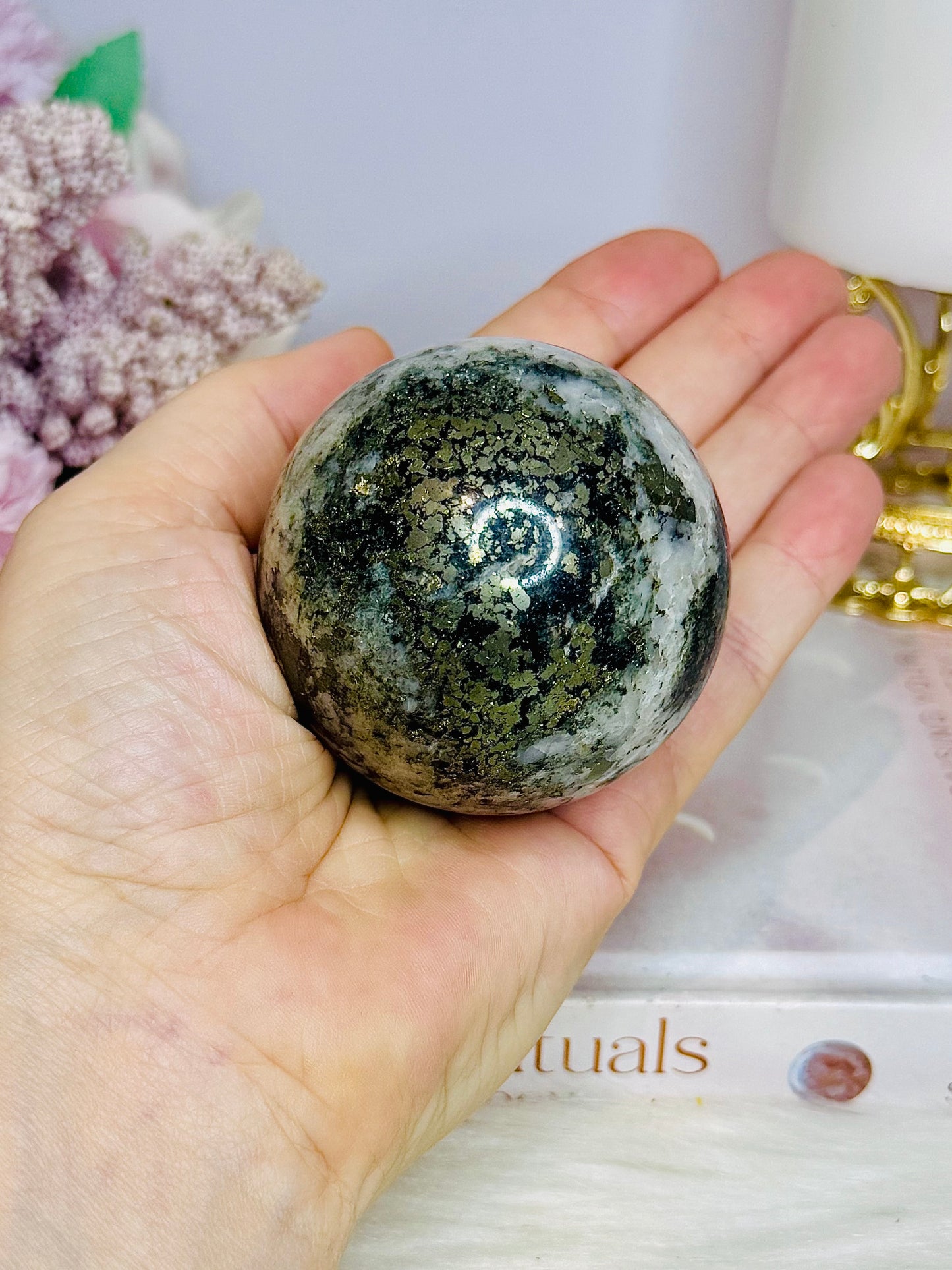 Pyrite Sphere On Stand 300g