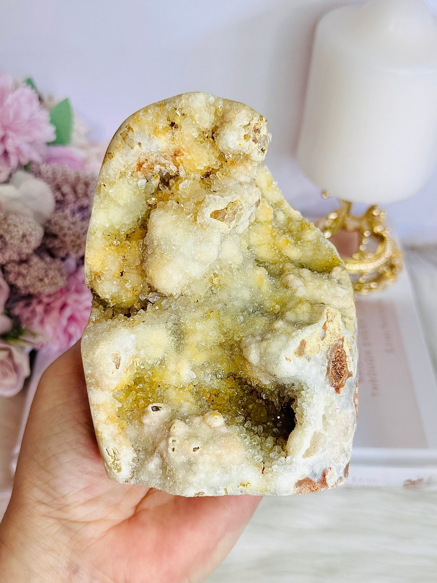 Large 839Gram Druzy Pink Amethyst Freeform From Brazil