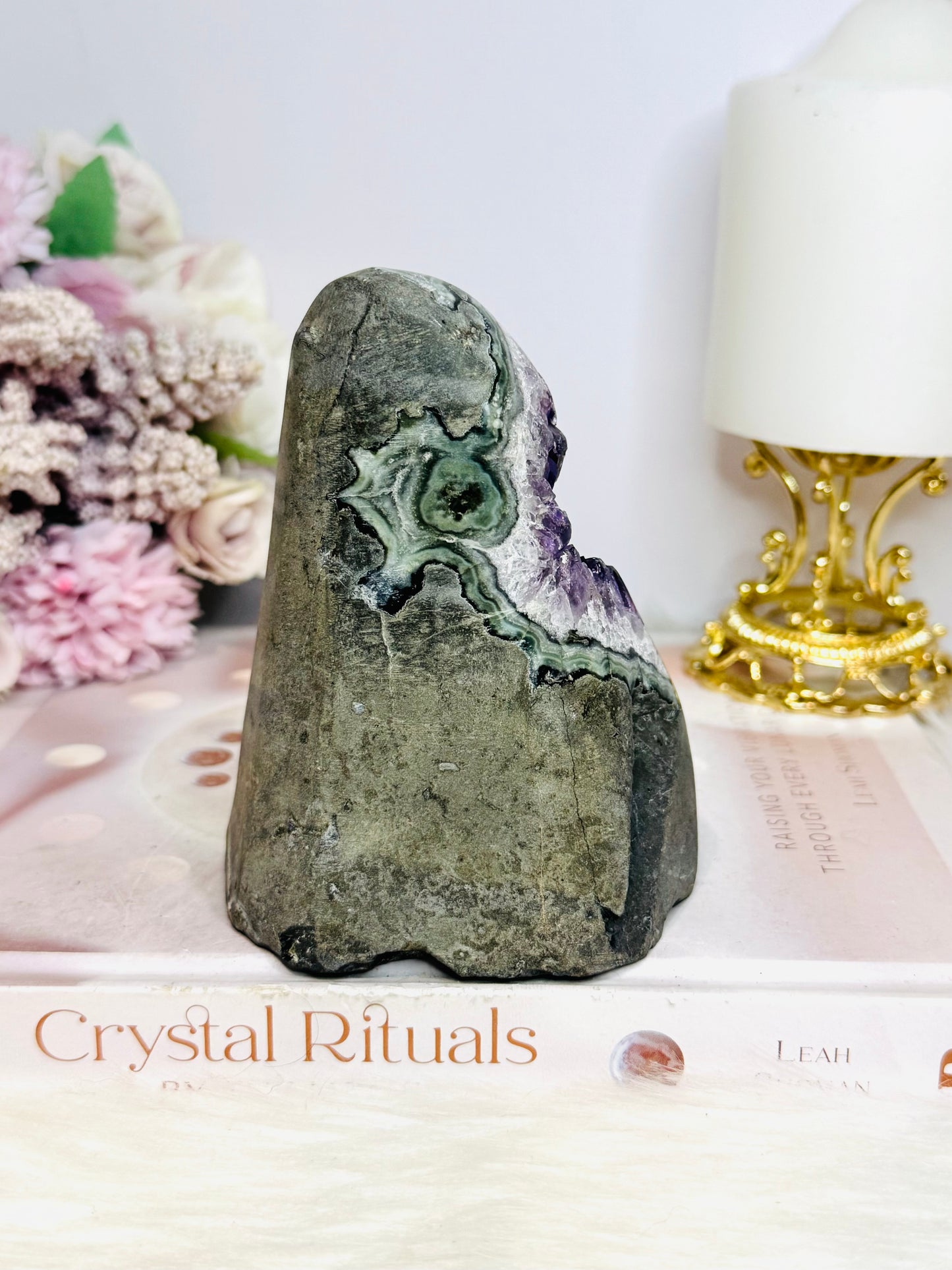 High Grade Deep Purple Amethyst Base Cut Cluster 11cm 632g